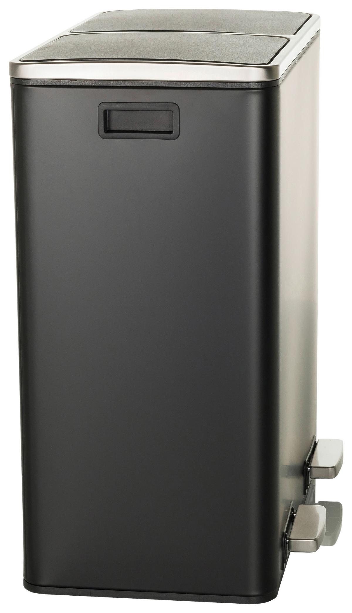 Abfallsammler Clean Xi Schwarz D: 59 cm - Schwarz, MODERN, Metall (59cm) - MID.YOU