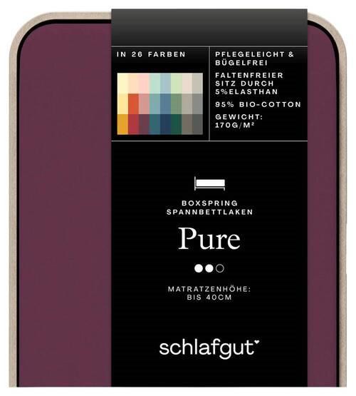Boxspring-spannleintuch Pure Boxspring - Beere, Basics, Textil (180-200/200-220cm) - Schlafgut