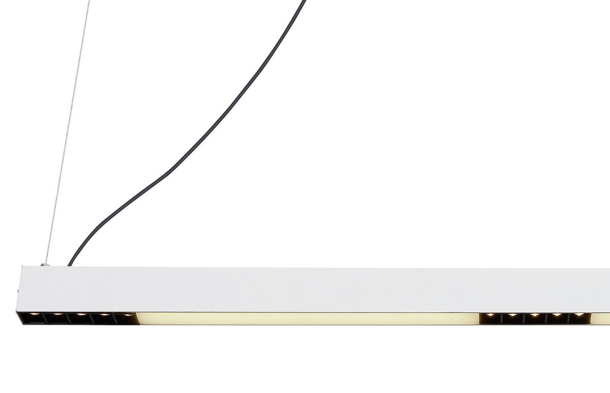 LED-Hängeleuchte H: 120 cm 1-Flammig Farbwechsler - Weiß, Design, Glas/Kunststoff (119/7/120cm) - Globo