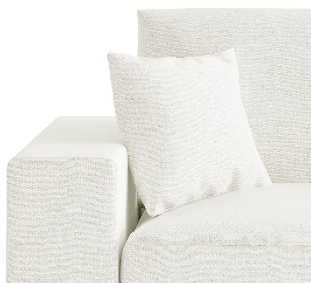 Sitzgarnitur Alberta 2-Teilig Creme B: 278 cm - Creme/Schwarz, Design, Holz/Textil (278/85/103cm) - Livetastic