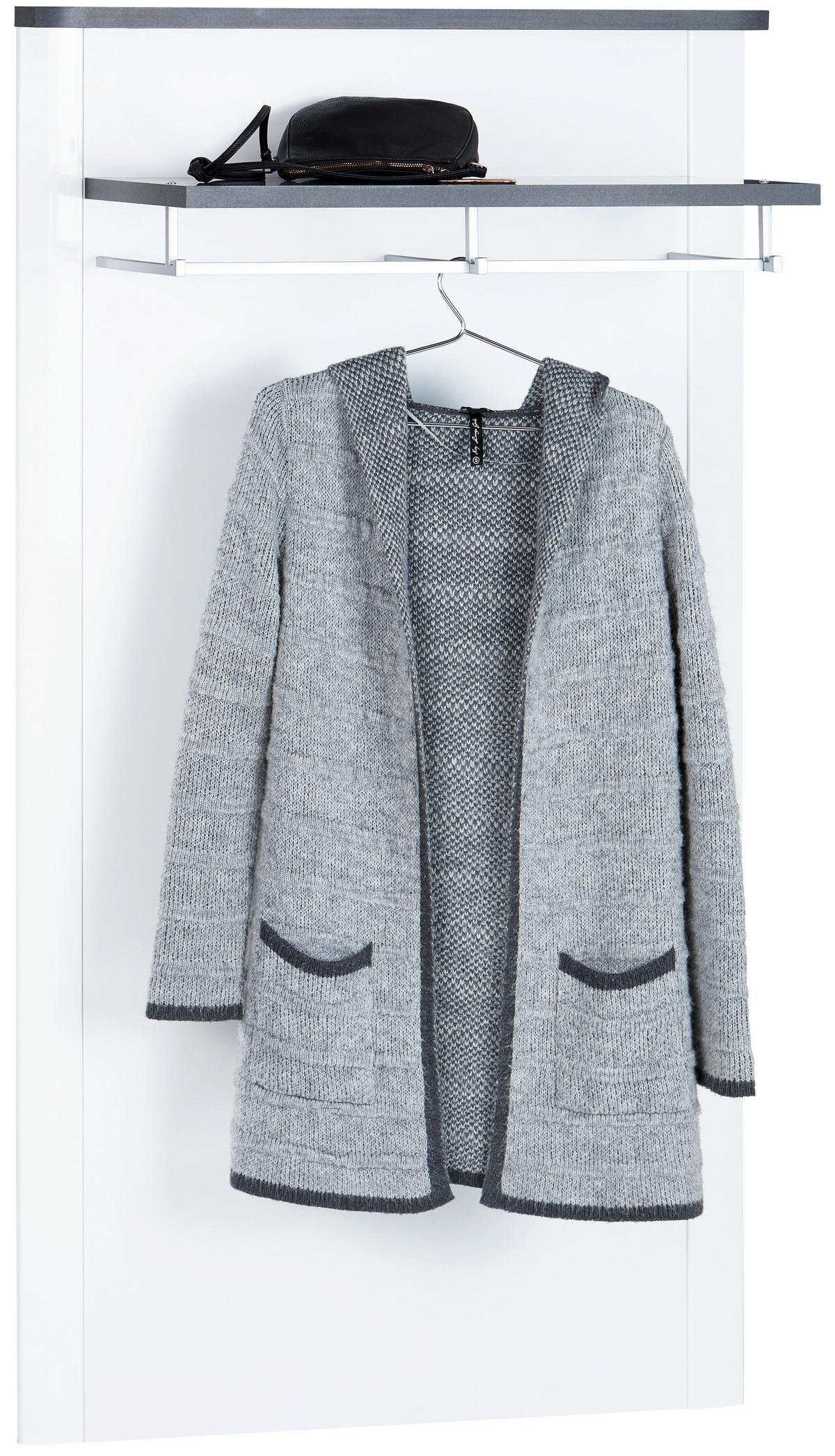 Vešiakový panel ALASSIO - biela, Modern, kompozitné drevo (85/148,5/30cm) - Luca Bessoni