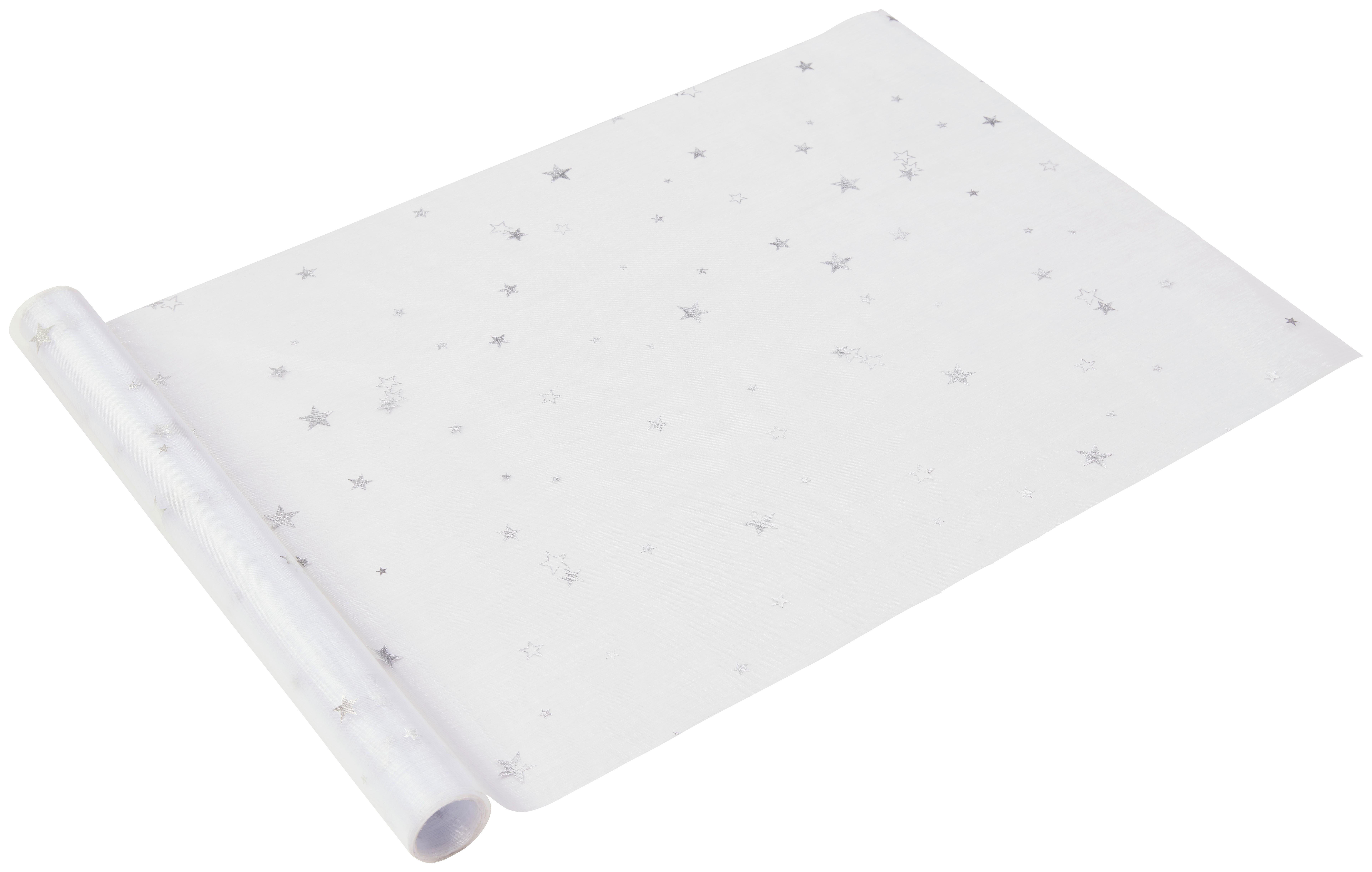 Tischläufer Stars - Silberfarben, KONVENTIONELL, Textil (35/300cm) - Ondega