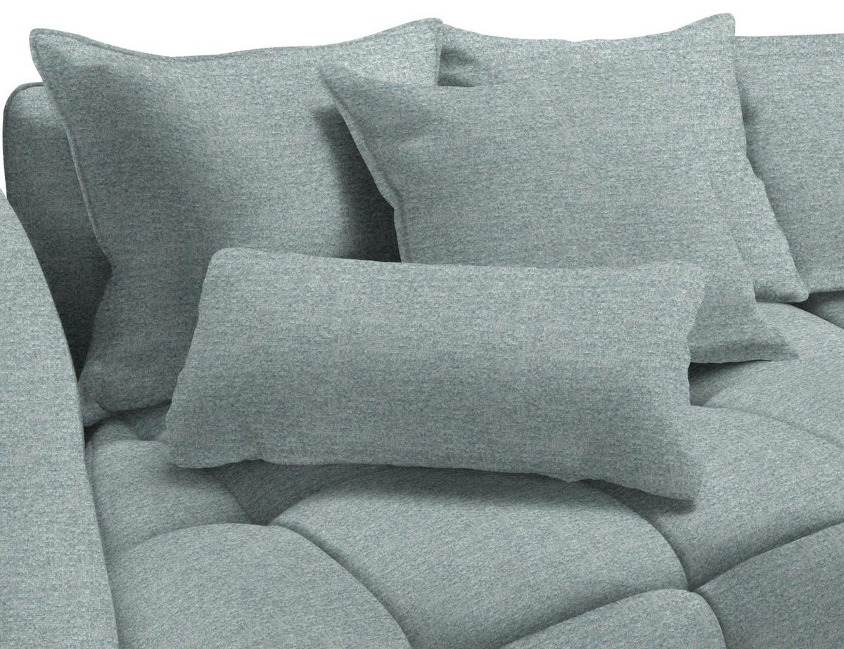 Boxspringová pohovka SOFI, světle modrá - černá/světle modrá, Moderní, textil (294/93/152cm) - Premium Living