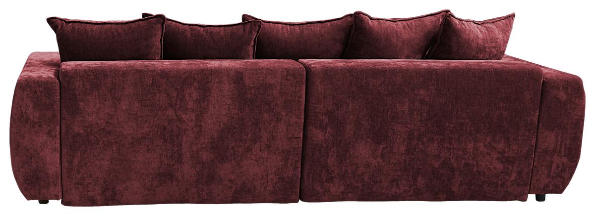 Boxspringsofa Berg - Bordeaux/Schwarz, Trend, Textil (292/71-99/127cm) - Livetastic
