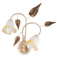 WANDLEUCHTE 4647/AP2 - Beige, Natur, Glas/Metall (40/40/48cm)