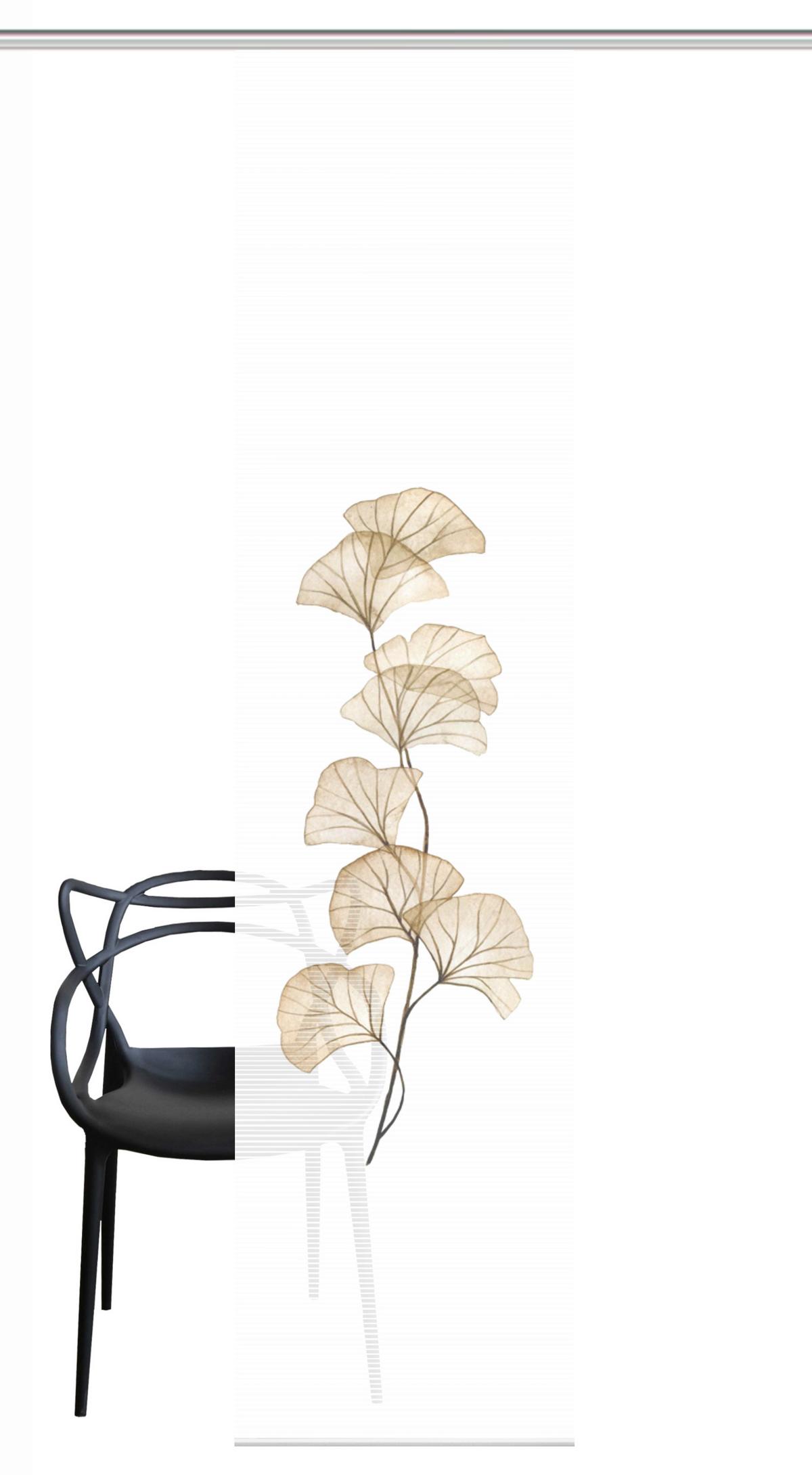 Flächenvorhang Berto - Sandfarben, Natur, Textil (60/260cm)