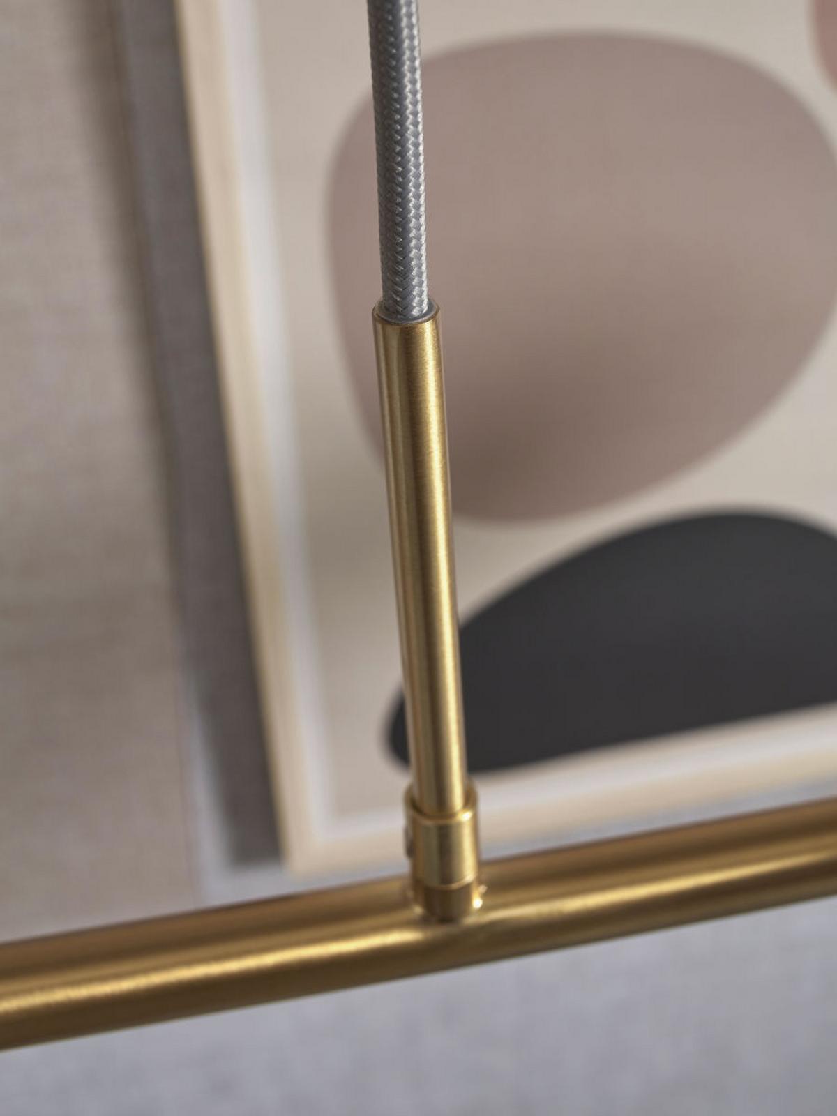 Hängeleuchte Carrera 6-Flammig höhenverstellbar - Goldfarben/Weiß, Basics, Glas/Metall (105/30cm) - It's about Romi