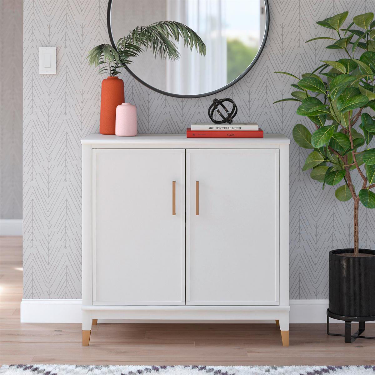 Kommode Westerleigh Weiß B: 84 cm - Weiß, Design, Holzwerkstoff/Metall (84/84/40cm) - MID.YOU
