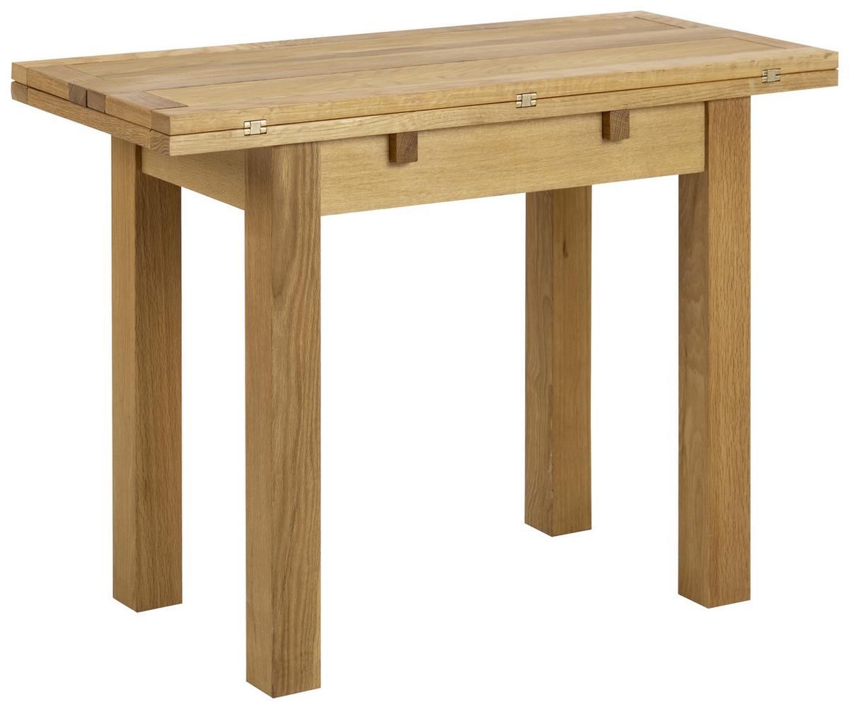 Esstische Ausziehbar Echtholz Kenley 100x90x75 Cm - Eichefarben, Trend, Holz/Holzwerkstoff (45-90/100/75cm) - MID.YOU