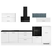 Küchenleerblock Ip4050 - Weiß Hochglanz/Schwarz, Design, Holzwerkstoff (320cm) - Impuls