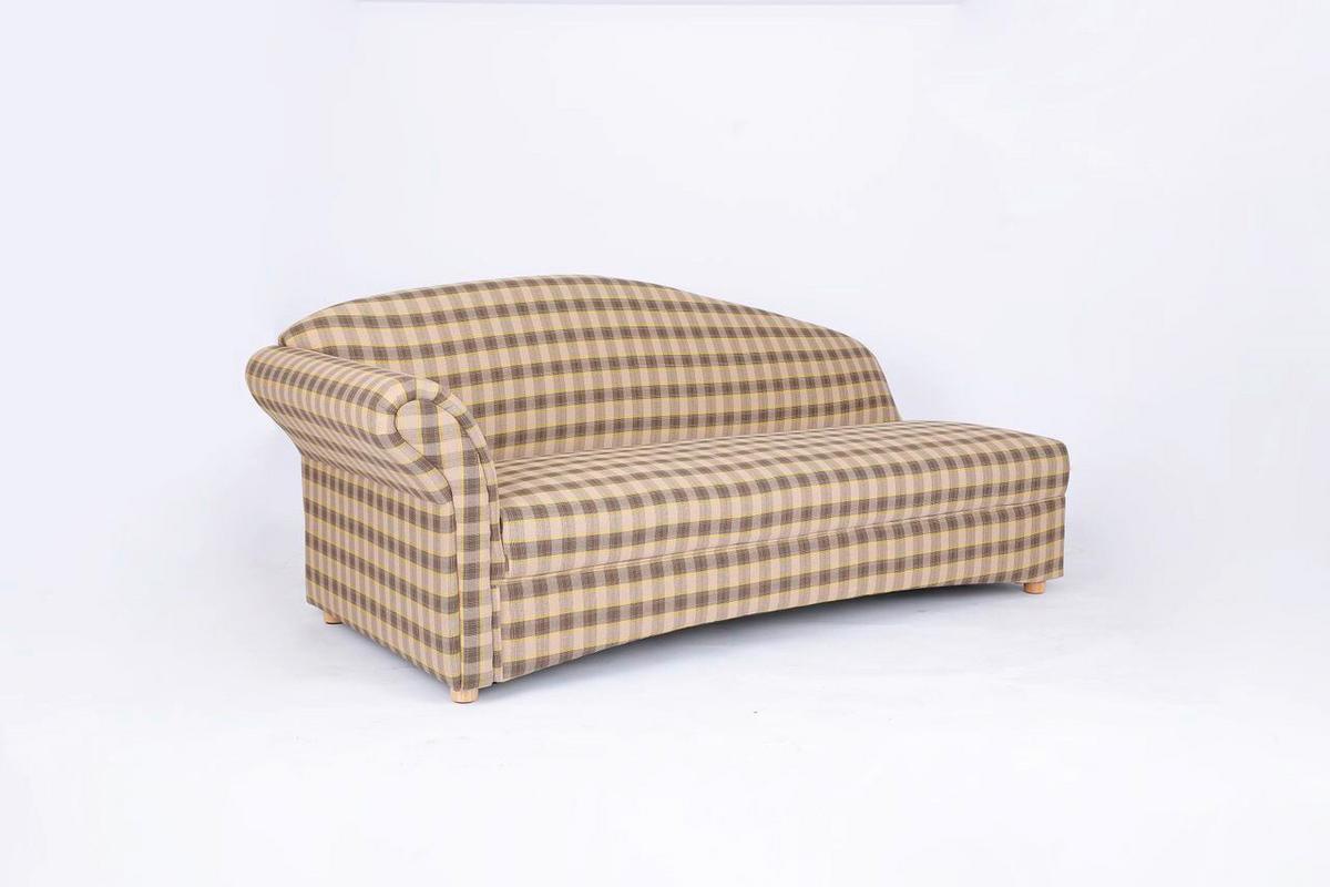 3-Sitzer Loretta, Armlehne links, ca. 193x83x85 cm - Hellbraun/Braun, Basics, Holz/Textil (193/83/85cm)