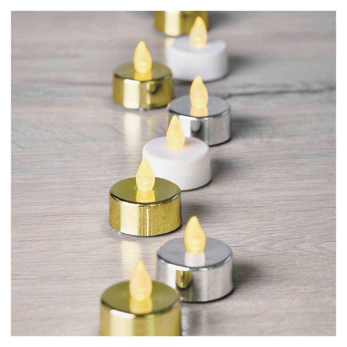 Led Teamécses Szett 6 Darabos - sárga, Basics, műanyag