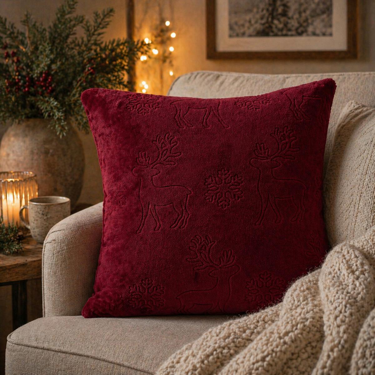 ZIERKISSEN WHISTLER - Rot, MODERN, Textil (45/45cm) - Luca Bessoni
