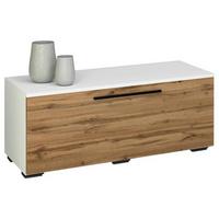 Nízka komoda Arila š: 95 cm, dub medový/biela - čierna/dub medový, Modern, kov/kompozitné drevo (95/39/40cm) - MID.YOU