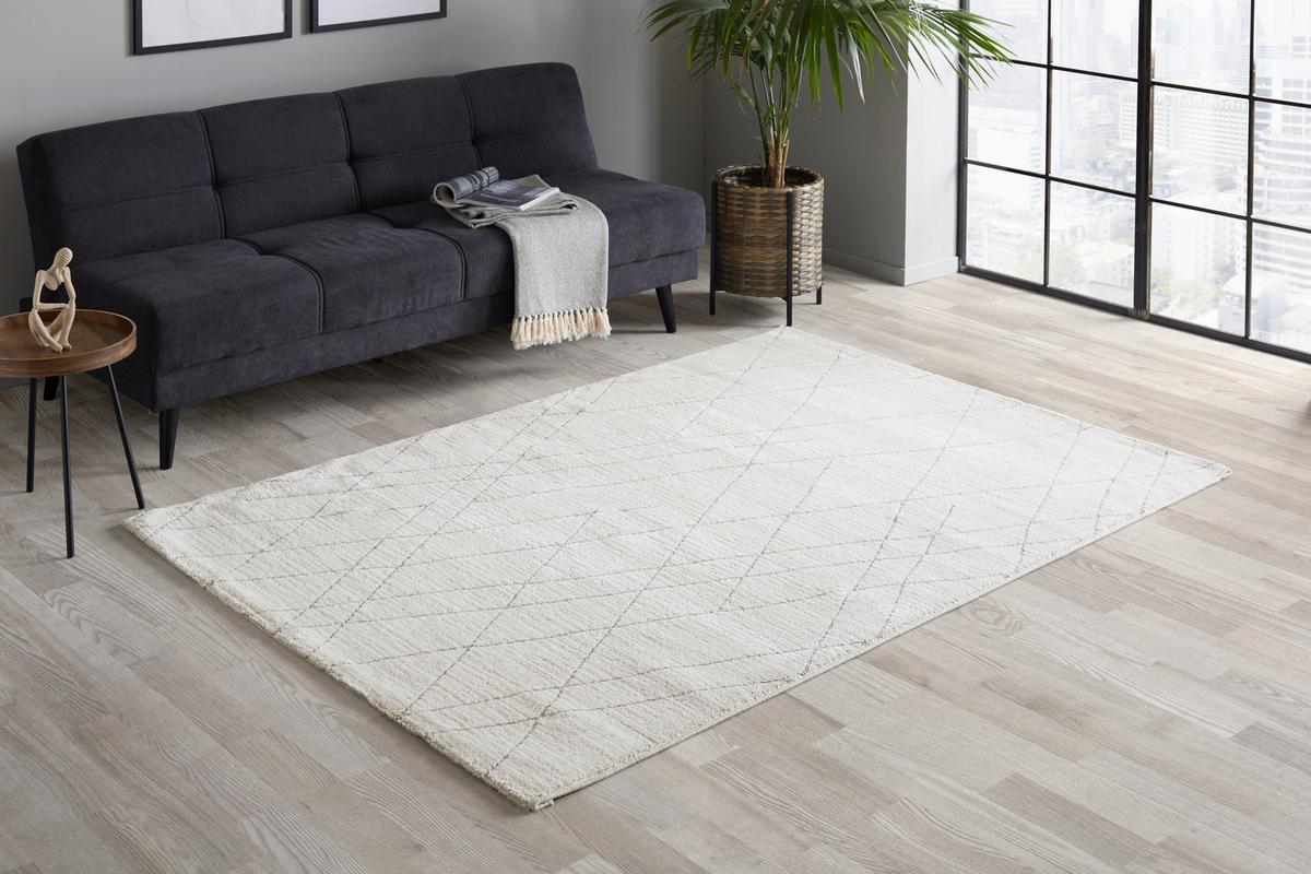 Webteppich Creme/beige Rita 80x150 Cm - Beige/Creme, ROMANTIK / LANDHAUS, Textil (80/150cm) - James Wood
