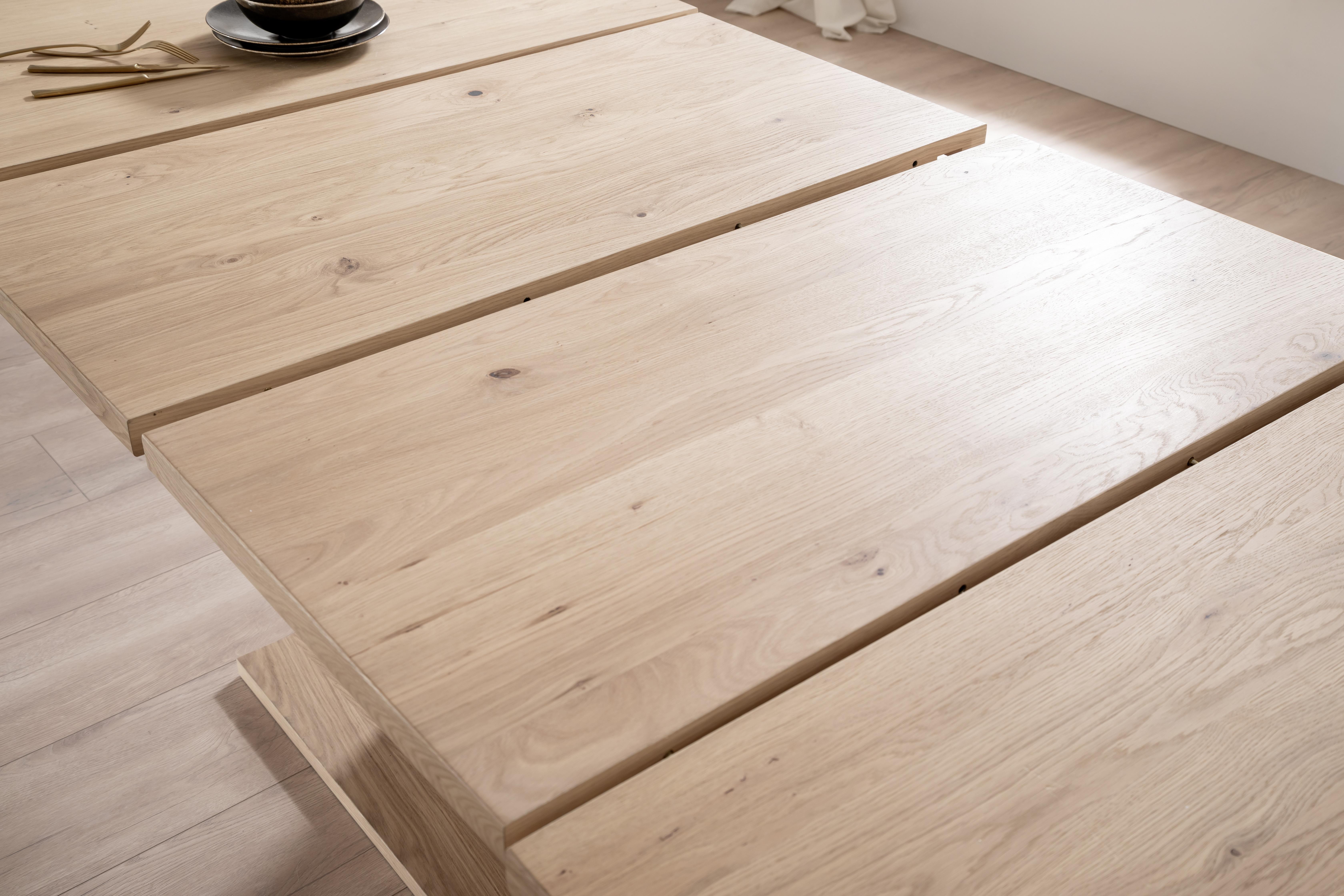 Esstisch ausziehbar Valencia 180-280x100 cm - Eiche Bianco/Anthrazit, Design, Holz/Holzwerkstoff (180-280/100/78cm) - MID.YOU