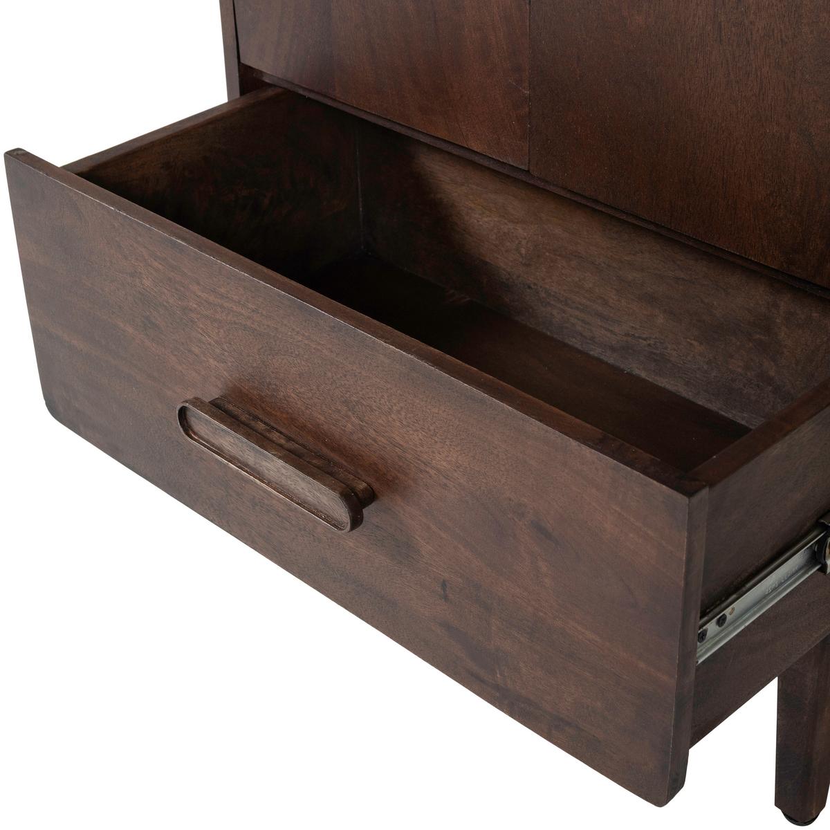 Kommode Liya Dunkelbraun B: 90 Cm - Dunkelbraun, Design, Holz (90/90/50cm) - Livetastic