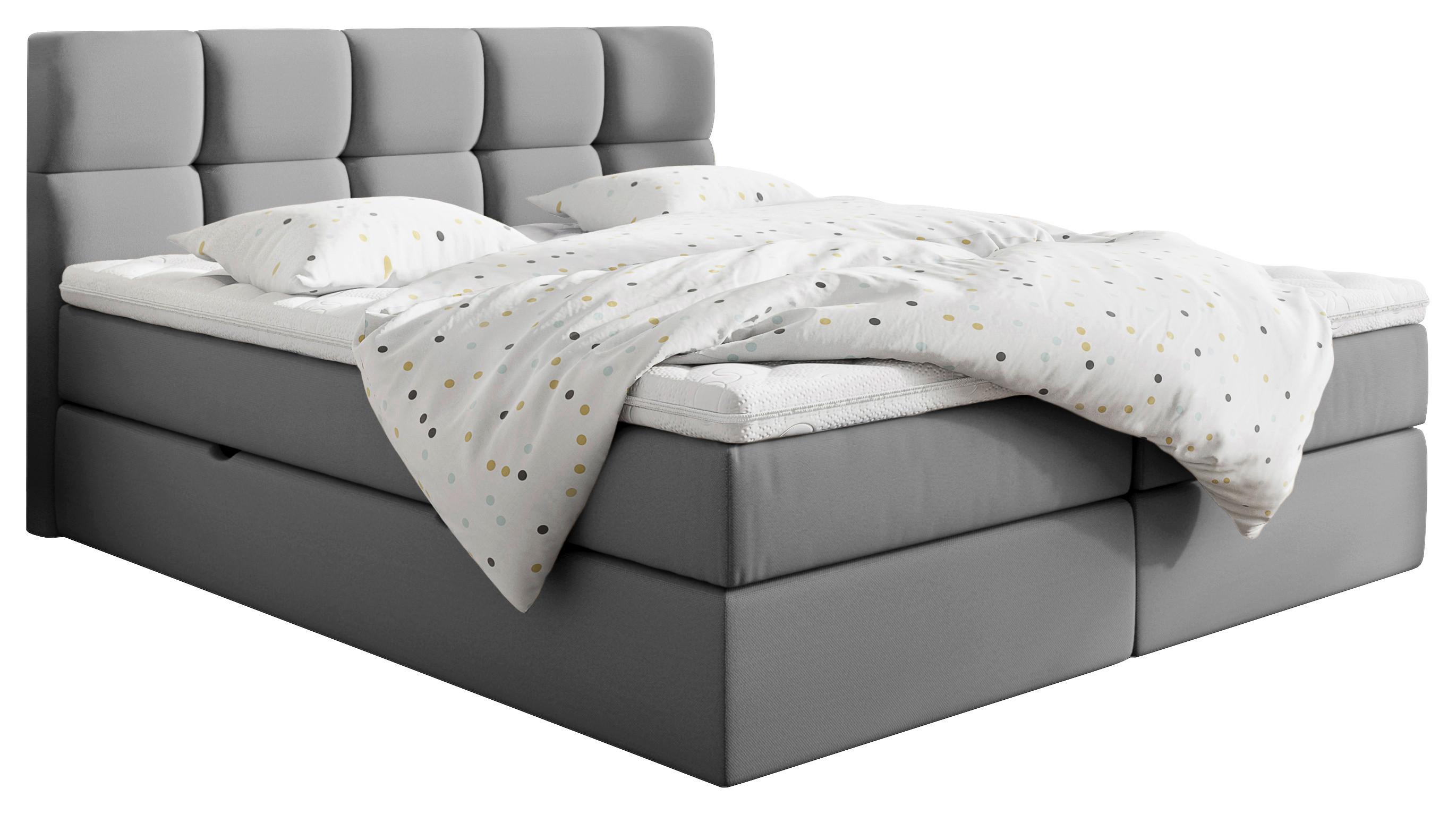 Boxspringbett mit Topper und Bettkasten 140x200 Lorie