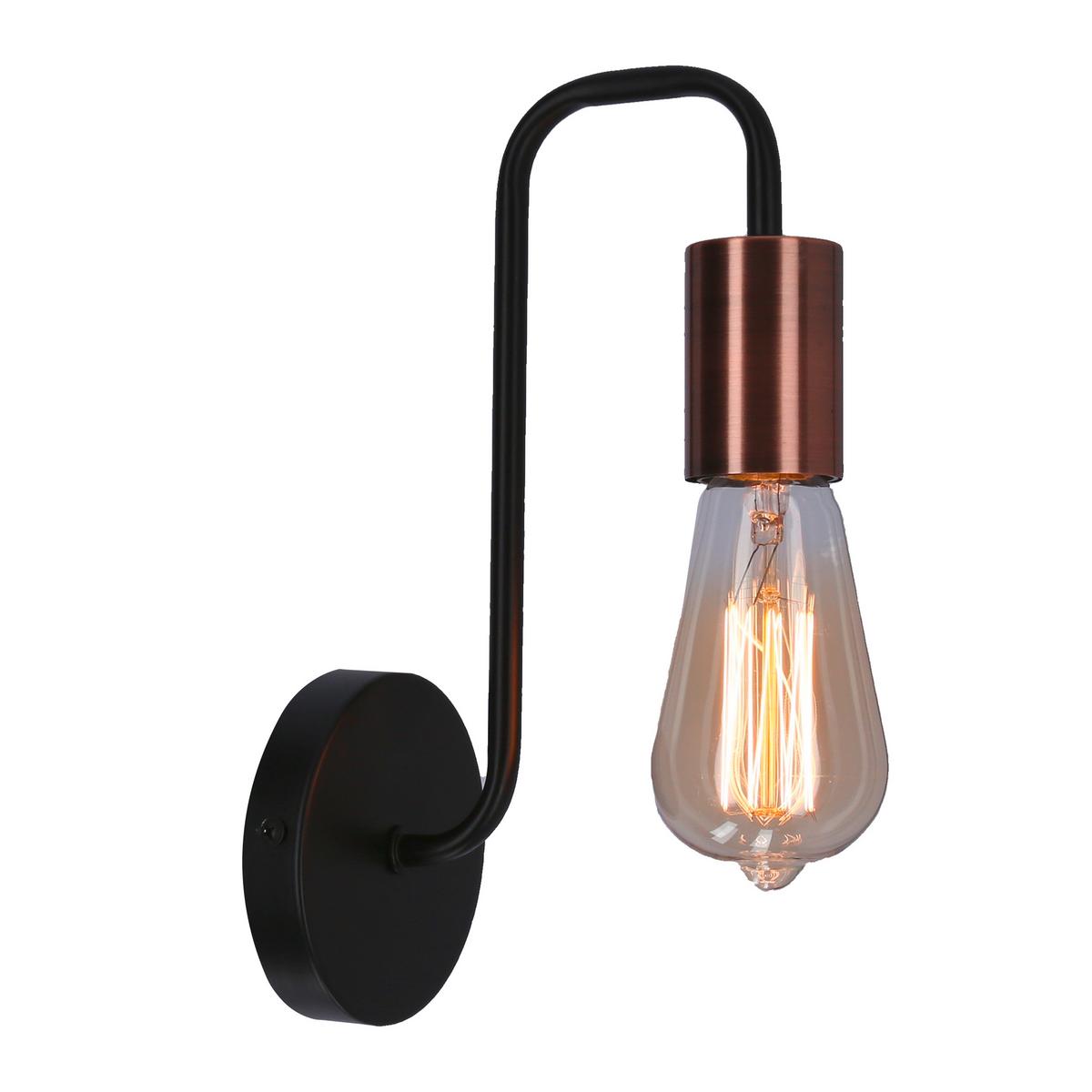 Wandleuchte 21-66855 - Schwarz, KONVENTIONELL, Metall (17/10/26cm)