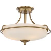 Deckenleuchte Qz-Griffin-Sfs-Ws - Messingfarben/Bronzefarben, LIFESTYLE, Glas/Metall (42.2/30.1cm) - Elstead Lighting