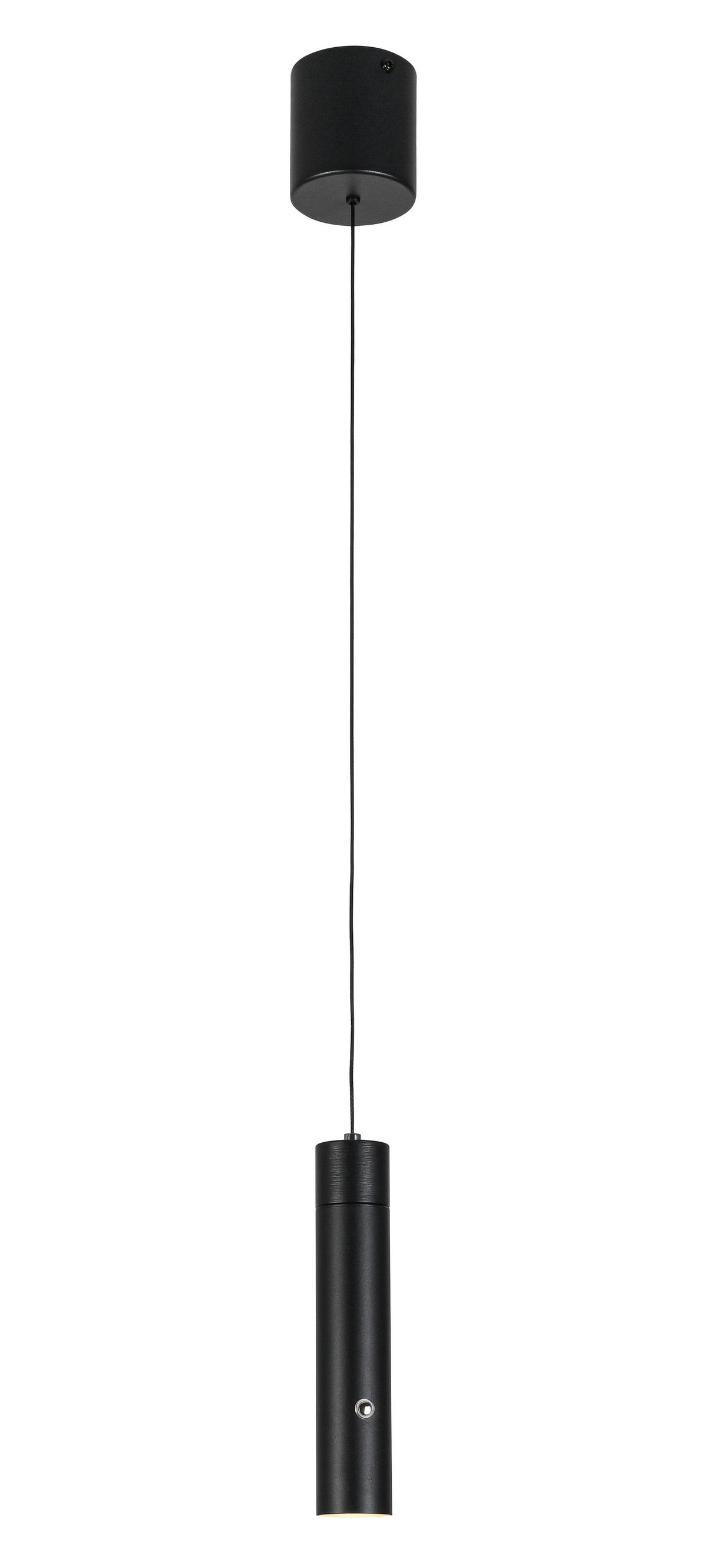 ZÁVĚSNÉ SVÍTIDLO SUSO - černá, Moderní, kov/plast (3,8/3,8/150cm) - Mömax