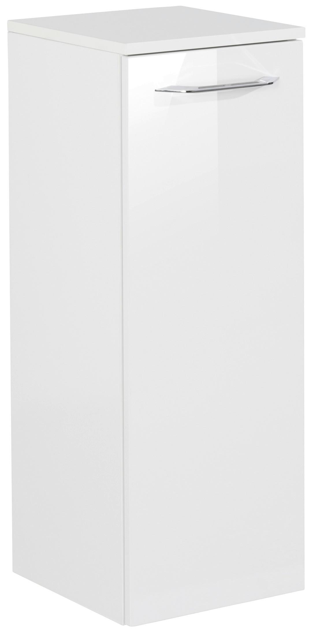 Midischrank mit Türdämpfer B.clever B: 30,5 cm Weiß - MODERN, Glas/Holzwerkstoff (30,5/81/32cm) - MID.YOU