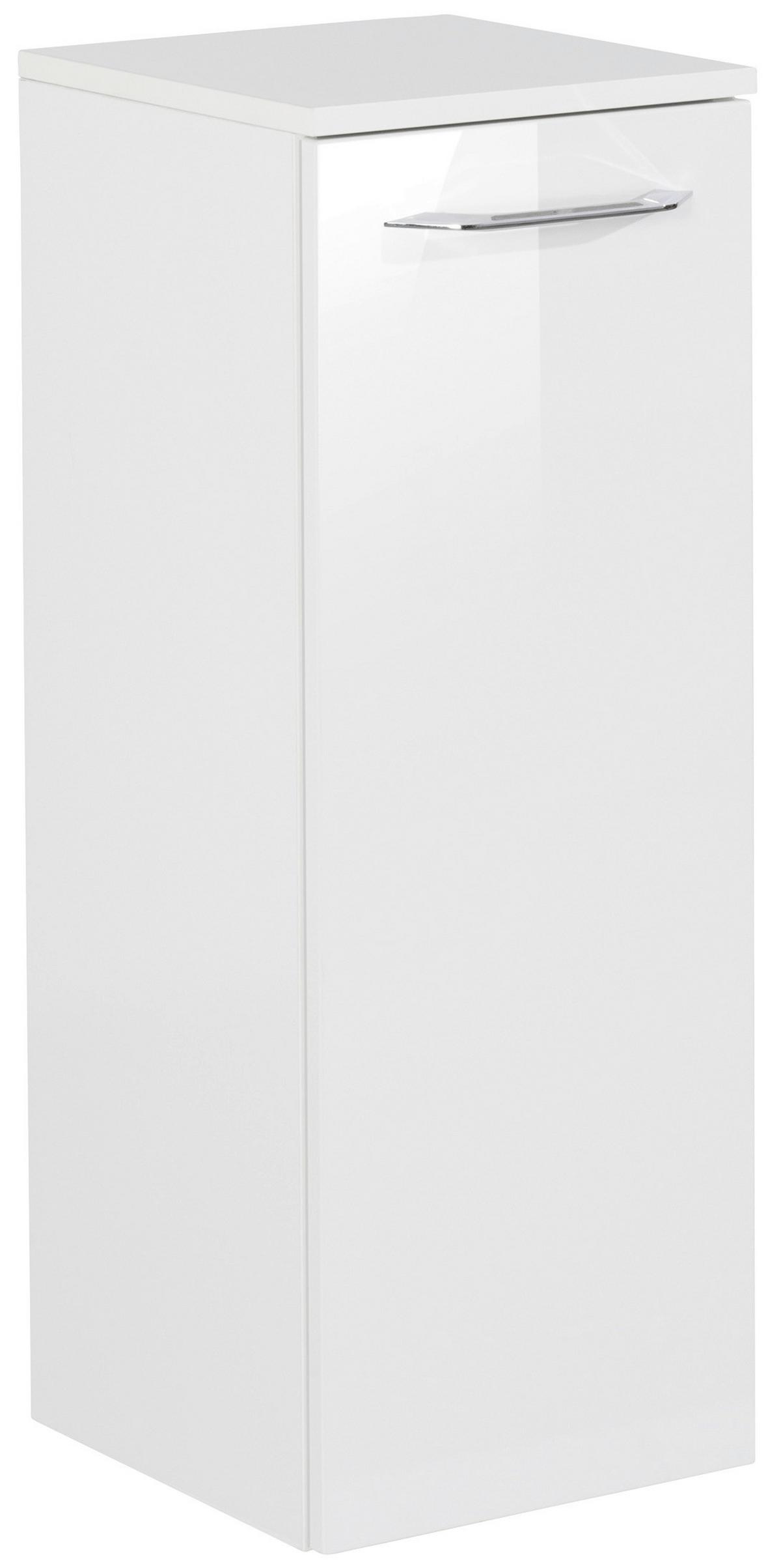 Midischrank Mit Türdämpfer B.clever B: 30,5 Cm Weiß - MODERN, Glas/Holzwerkstoff (30,5/81/32cm) - MID.YOU