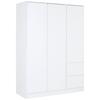 Drehtürenschrank 146,8cm Basit Weiß Dekor - Weiß, KONVENTIONELL, Holzwerkstoff (146,8/205,5/56,6cm)