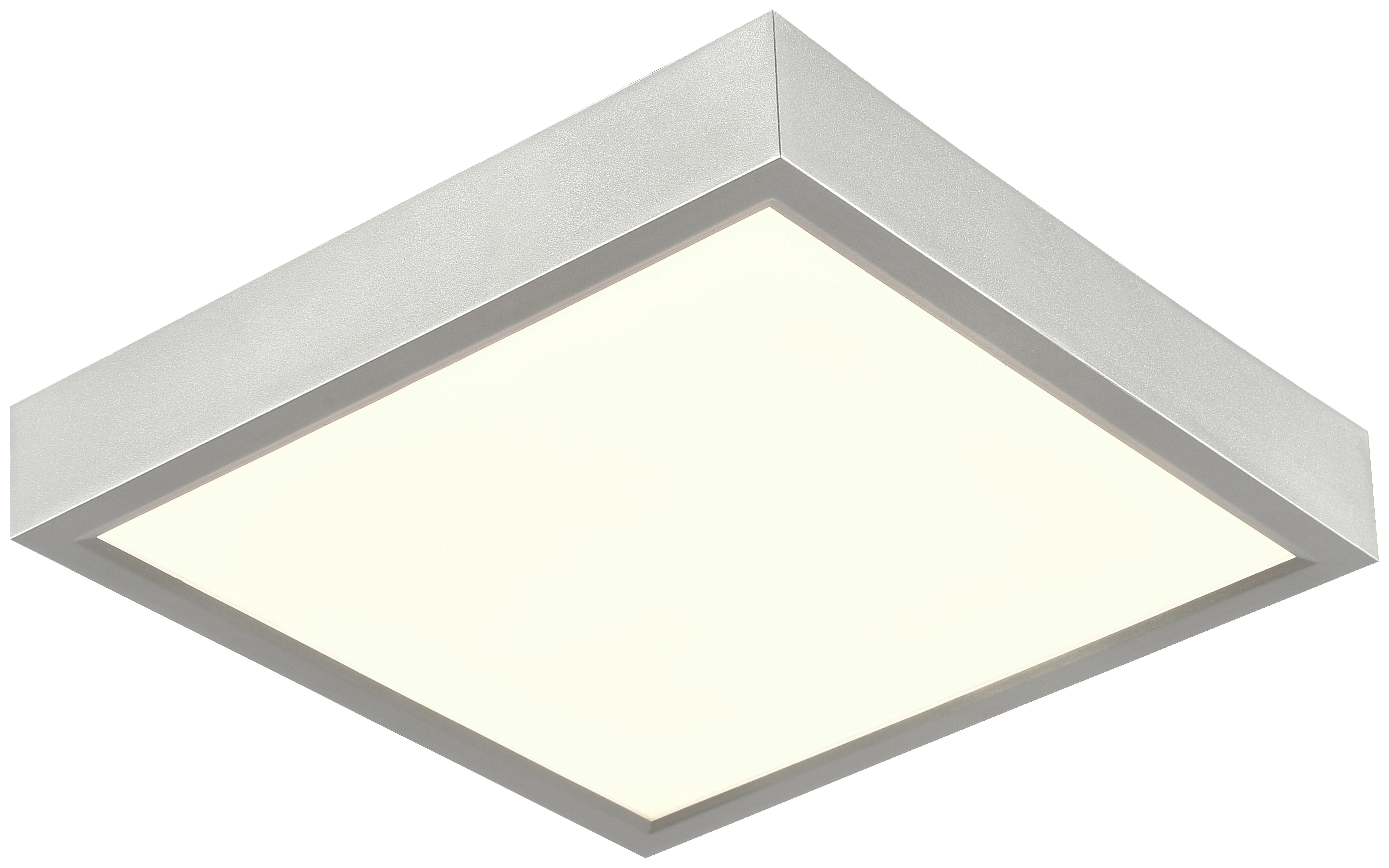 Stropní Led Svítidlo Fridolin3 22,5/22,5cm, 15 Watt - barvy stříbra, Romantický / Rustikální, plast (22,5/22,5/3,6cm) - Modern Living