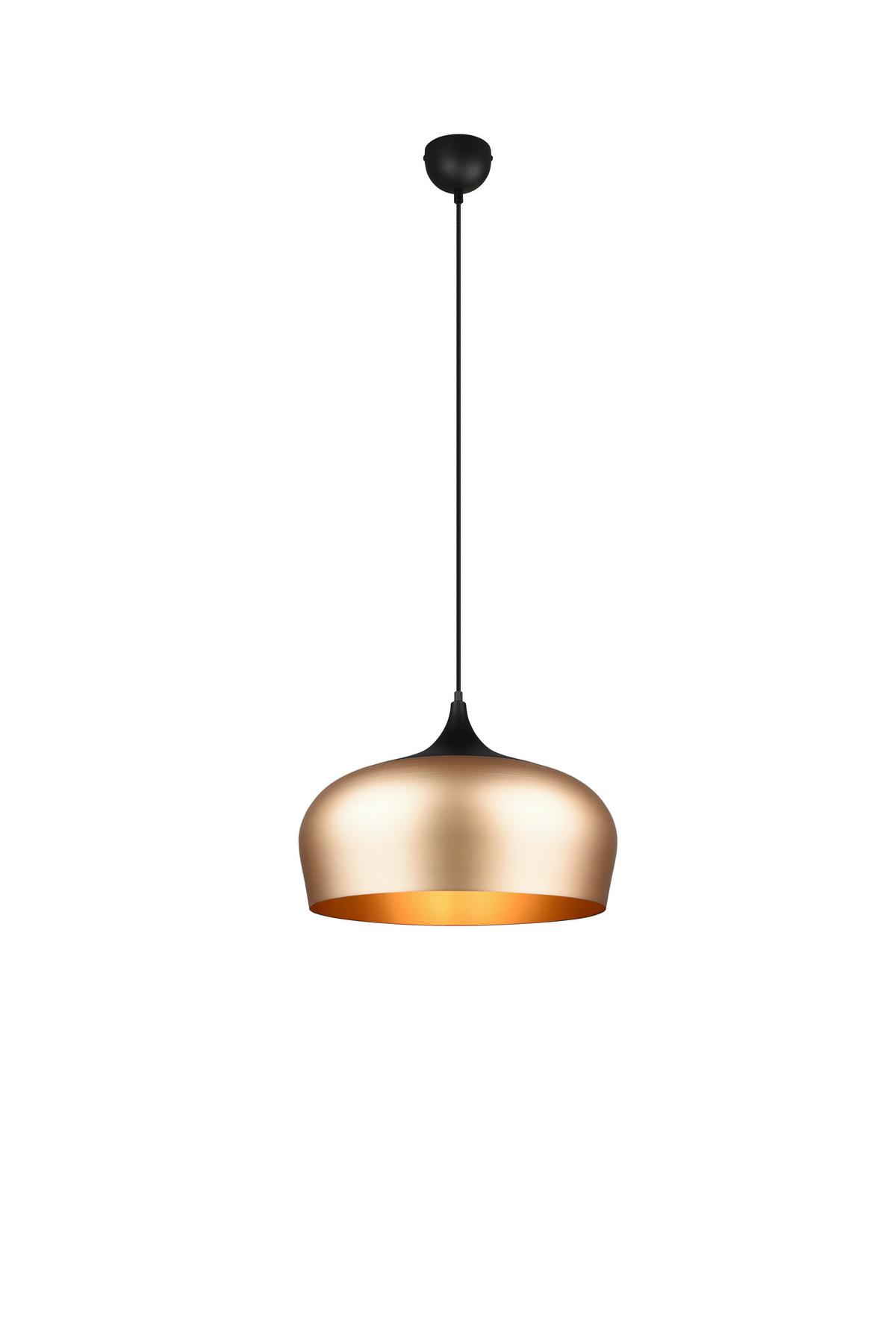 Hängeleuchte Chiron H: 150 cm 1-Flammig, Messingfarben Matt - Messingfarben, LIFESTYLE, Metall (45/150cm) - Trio Leuchten