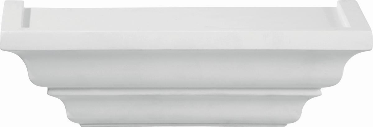 NÁSTĚNNÁ POLICE CLASSIC -SB- - bílá, Romantický / Rustikální, kompozitní dřevo (25/7,5/12,5cm) - Mömax