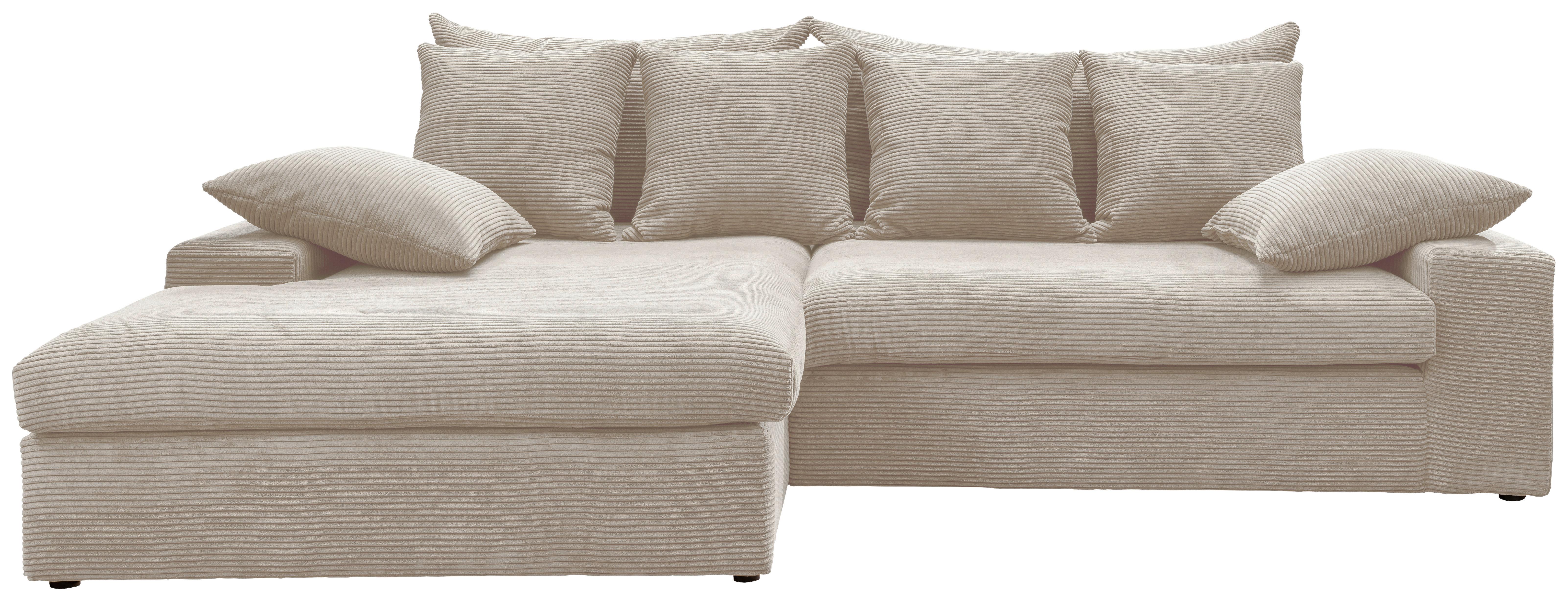 Ecksofa Avellino Beige S: 200/278 cm - Beige/Schwarz, MODERN, Textil (200/278cm) - Livetastic