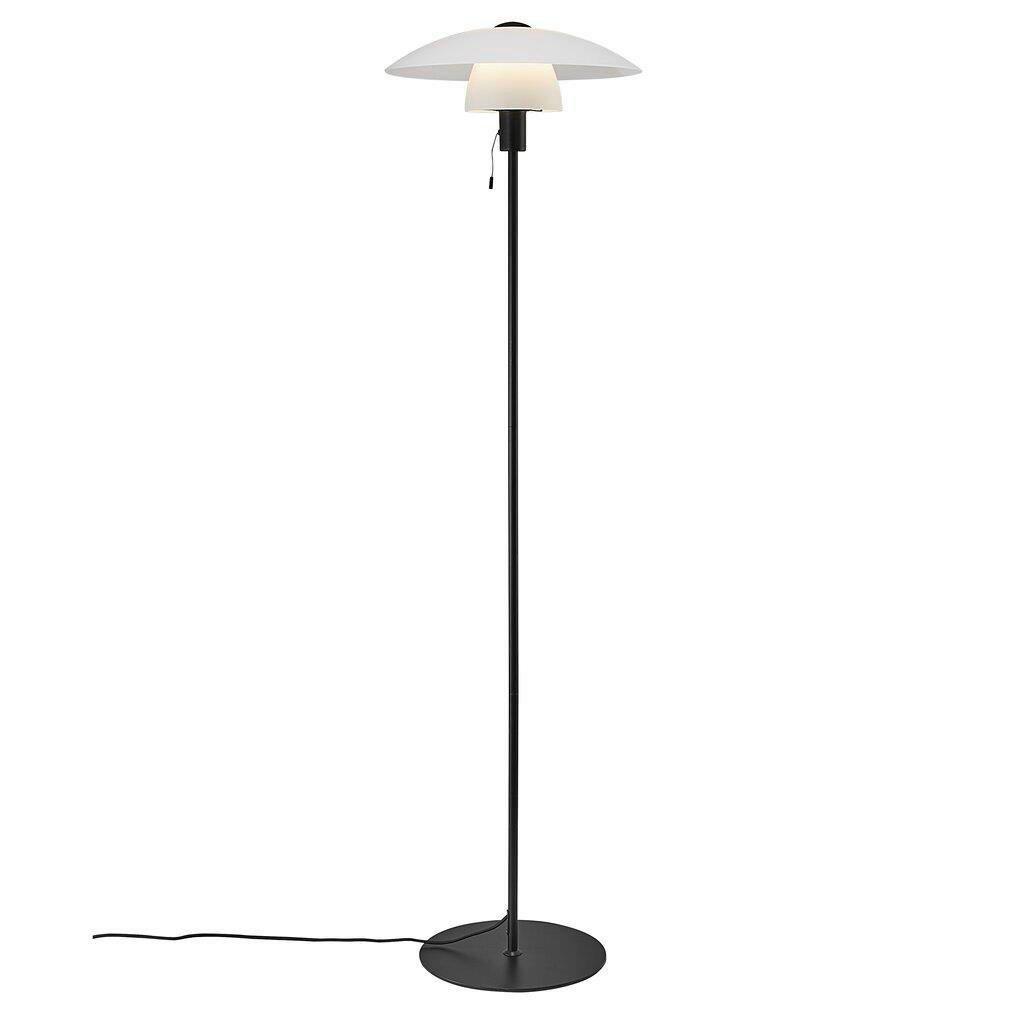 Stehleuchte Verona Weiß D: 40 cm - Schwarz/Weiß, Design, Glas/Metall (40/150cm) - Nordlux