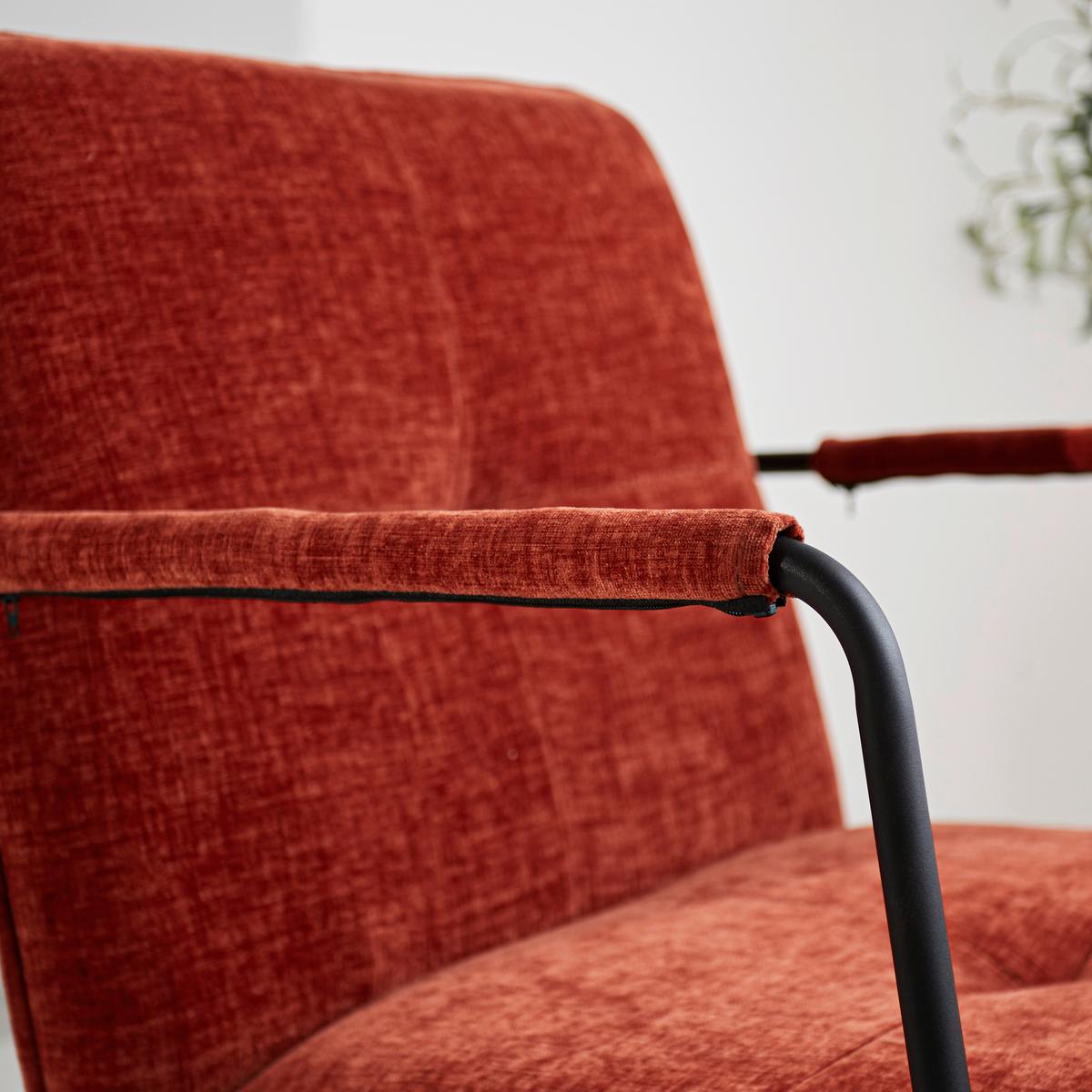 Sessel Bilbao Kupferfarben B: 65 cm - Schwarz/Kupferfarben, MODERN, Textil (65/80/68cm) - MID.YOU