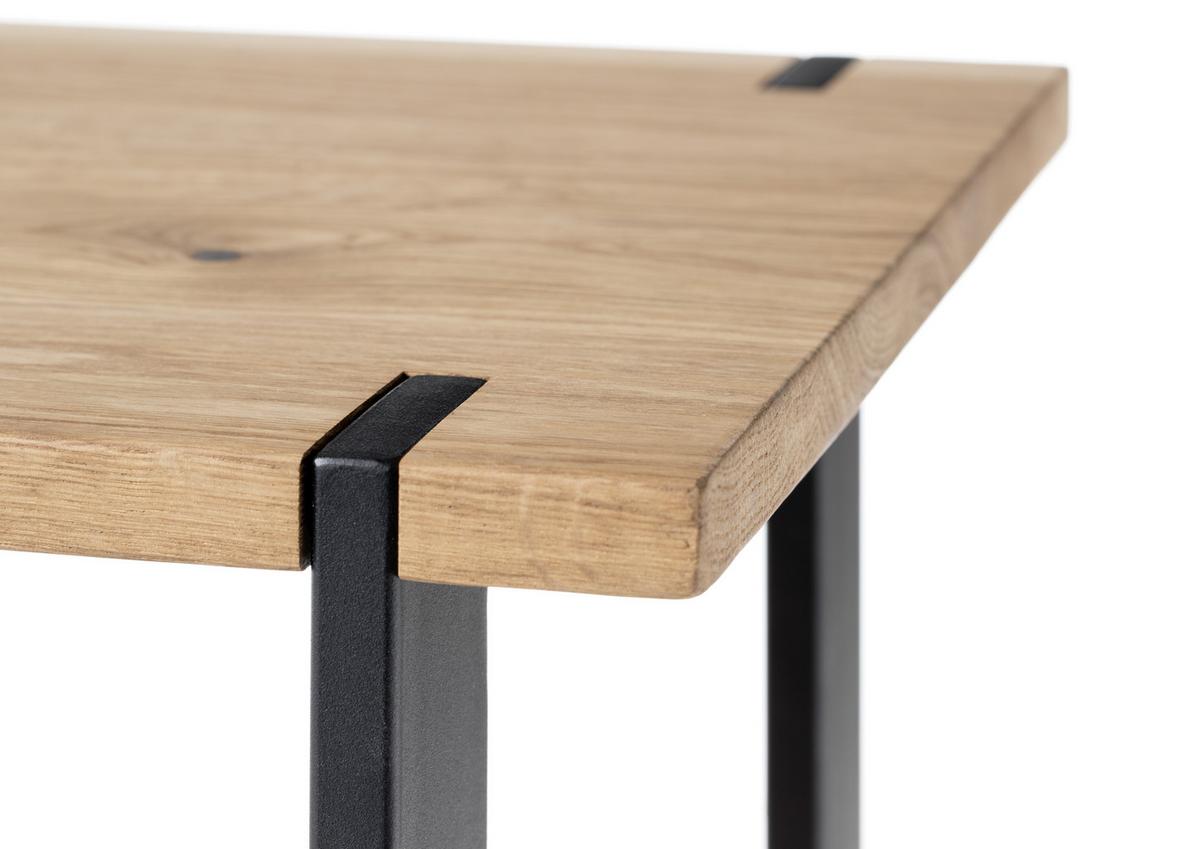 Regal Pablo 2 B: 80 cm Eiche Dekor/Schwarz - Eichefarben/Schwarz, Design, Holz/Metall (80/113/35cm) - Livetastic