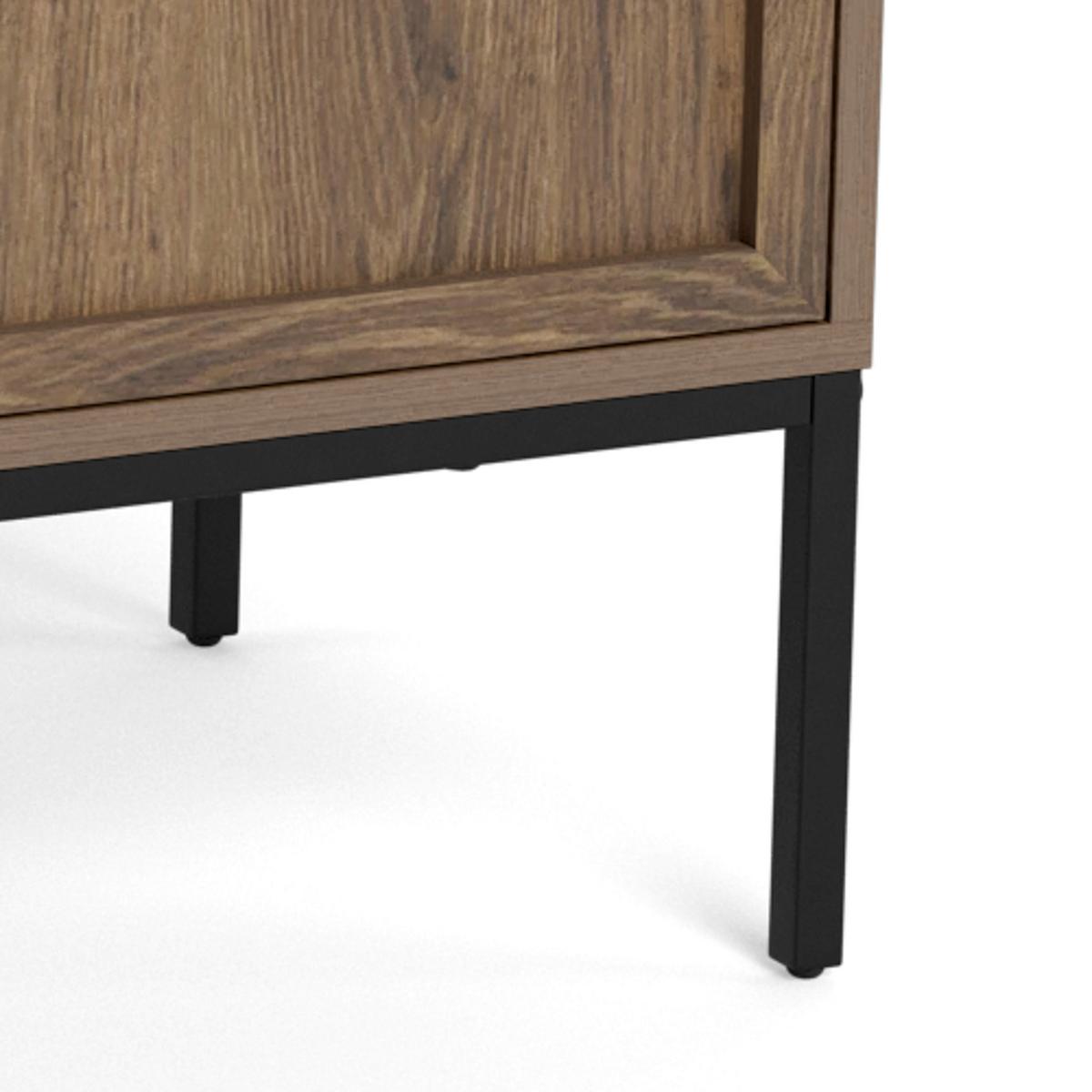 Komoda dub dymový - černá/hnědá, Design, kov/kompozitní dřevo (158/80/40cm) - MID.YOU