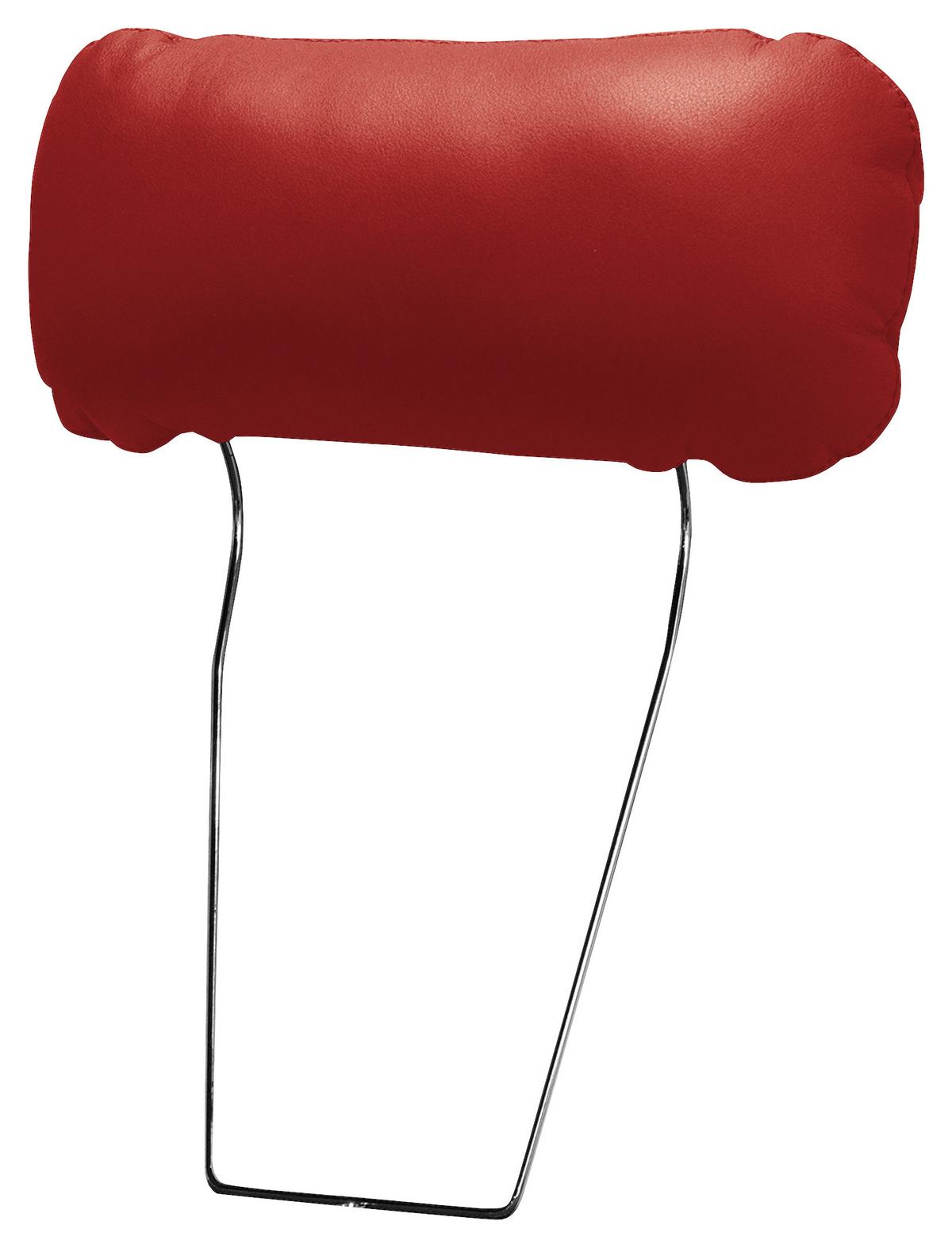 Kopfstütze Nordic, Rot B: 43 cm - Rot, Design, Leder/Textil (43/18/15cm) - Livetastic