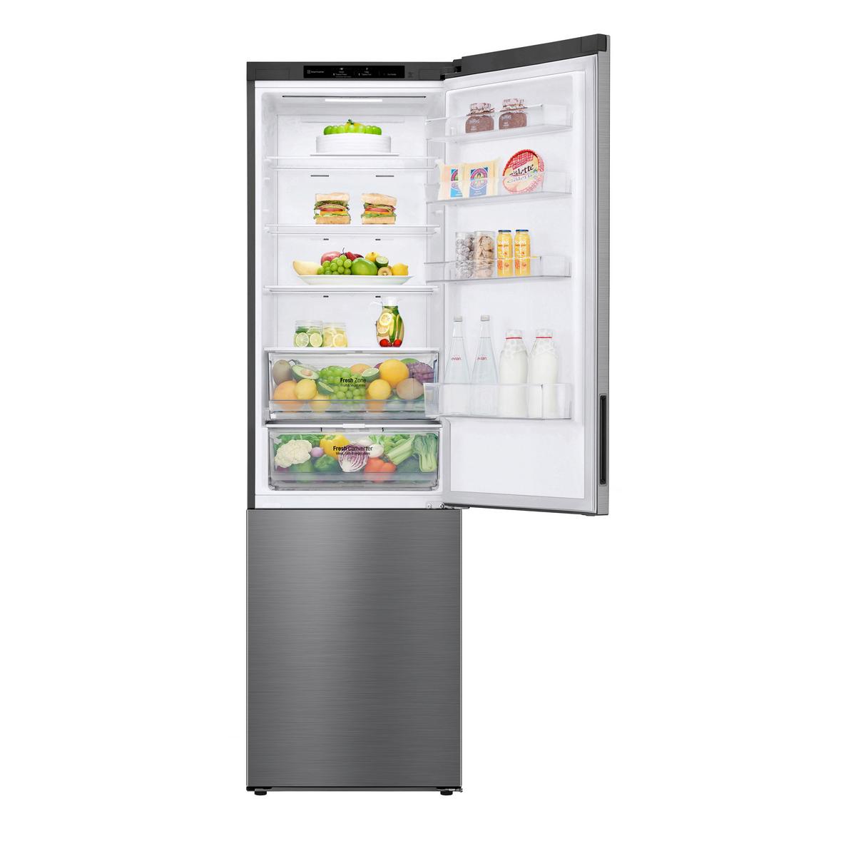 Kühl-gefrier-kombination Lg Gbp62mcncc1 - Edelstahlfarben, Basics, Metall (59.5/203/67.5cm) - LG