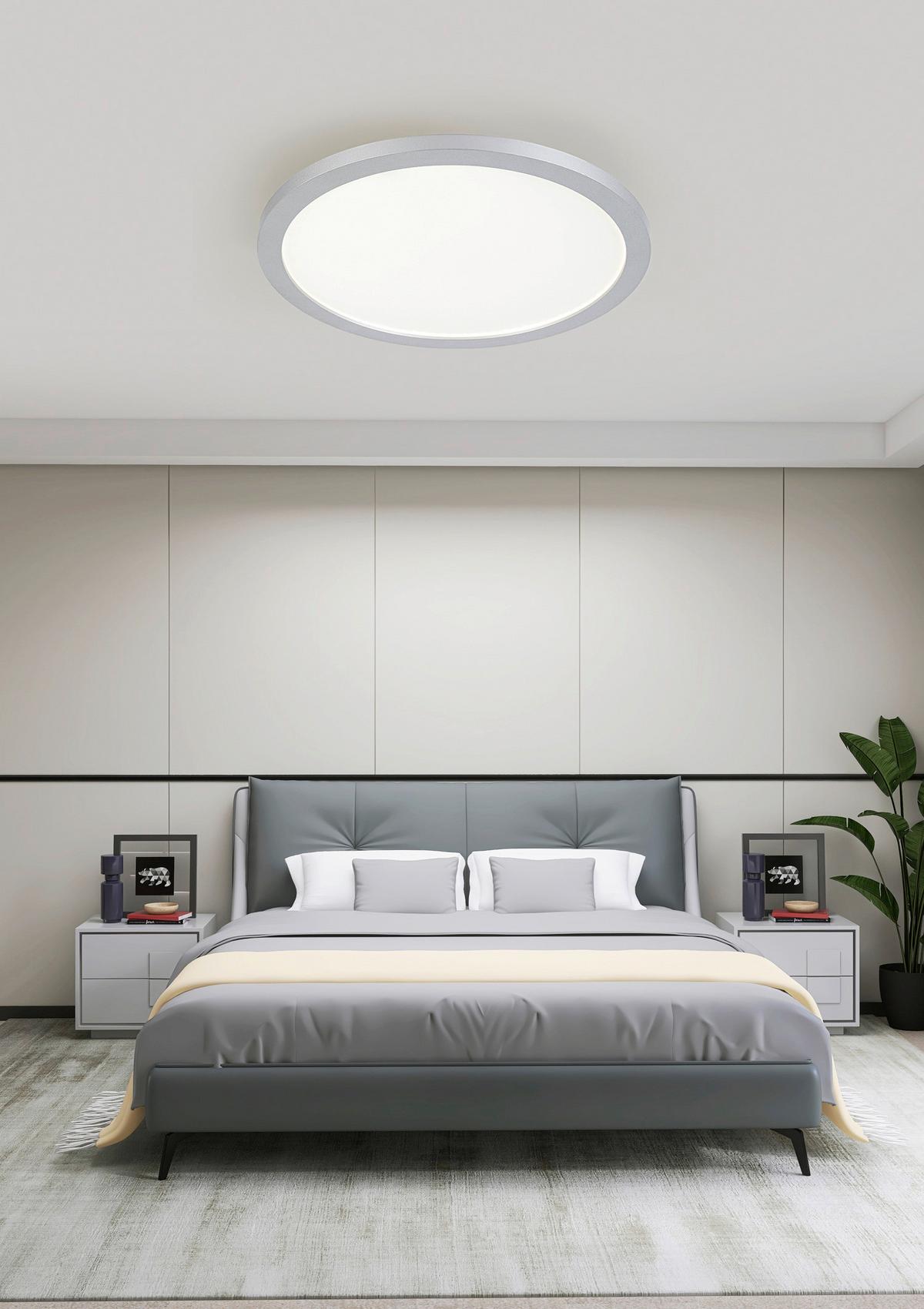 STROPNÍ LED SVÍTIDLO IMO - bílá/barvy stříbra, Romantický / Rustikální, plast (30/5cm) - Mömax