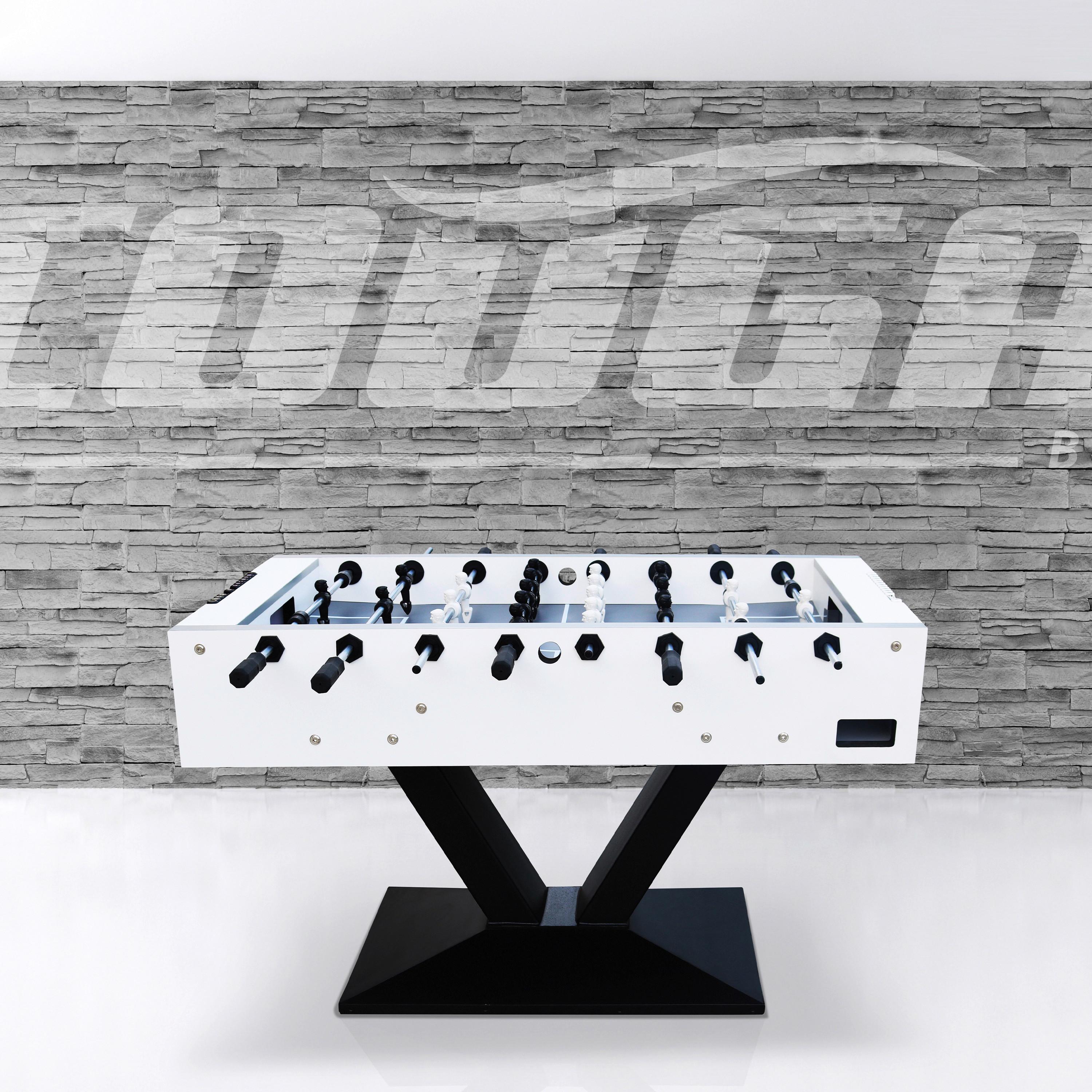 Tischfußball Worldcup Premium Pro Holz/metall Schwarz/weiß - Schwarz/Weiß, KONVENTIONELL, Holz/Metall (76/90/144cm) - Ambia Garden