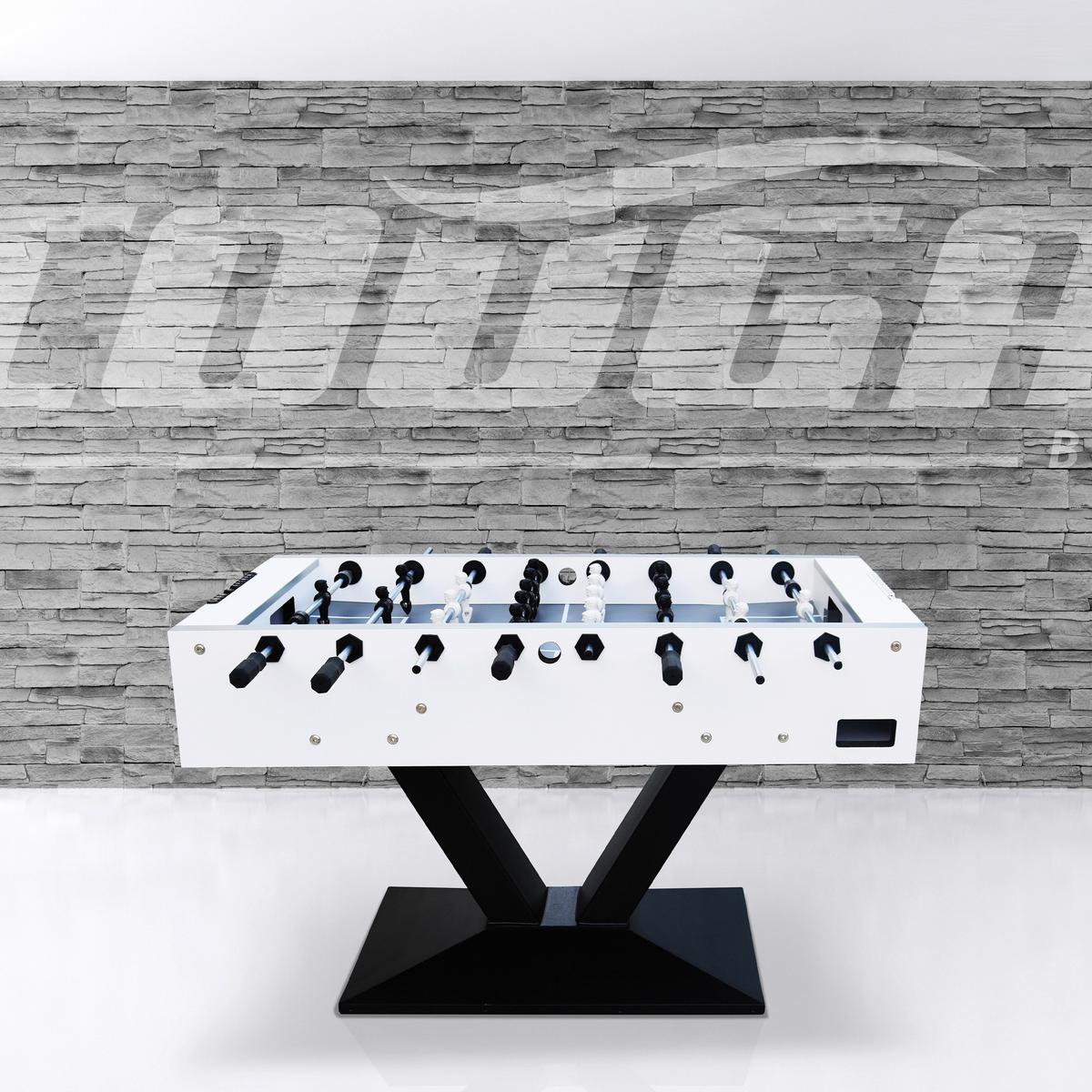 Tischfußball Worldcup Premium Pro Holz/Metall Schwarz/Weiß - Schwarz/Weiß, KONVENTIONELL, Holz/Metall (76/90/144cm) - Ambia Garden