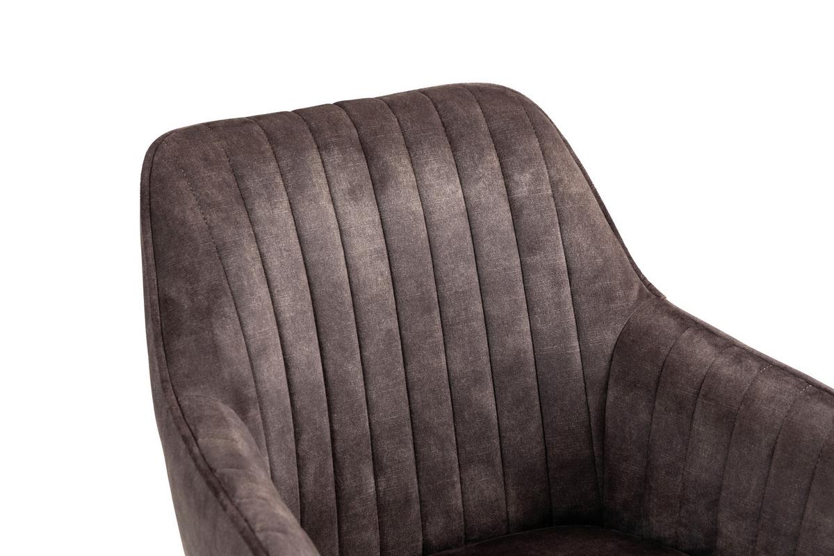 Armlehnstuhl Hanna Dunkelbraun,sitzfl. 180° Drehb - Dunkelbraun/Buchefarben, KONVENTIONELL, Holz/Textil (63/83/63cm) - MID.YOU