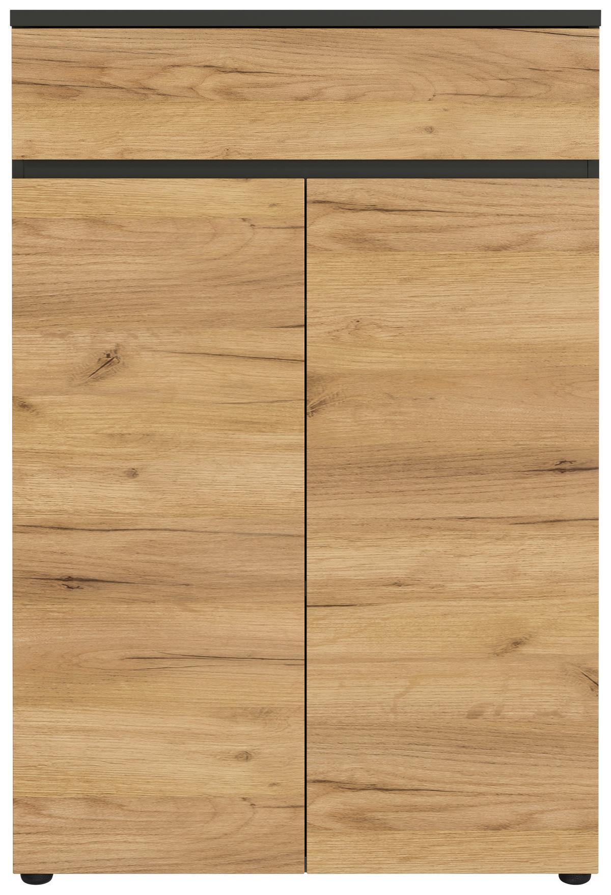 Aktenschrank Lissabon Eichefarben B: 80 cm - Eichefarben/Graphitfarben, MODERN, Holzwerkstoff (80/120/40cm) - Germania