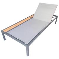 Sonnenliege Valentina - Anthrazit/Grau, MODERN, Kunststoff/Metall (94/35,5/198cm) - Beldano