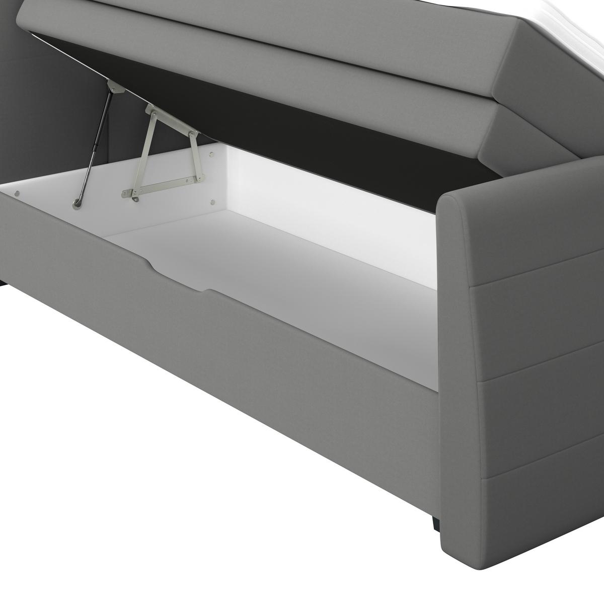 Boxspringbett Libra - Graphitfarben/Schwarz, KONVENTIONELL, Textil (160/200cm)
