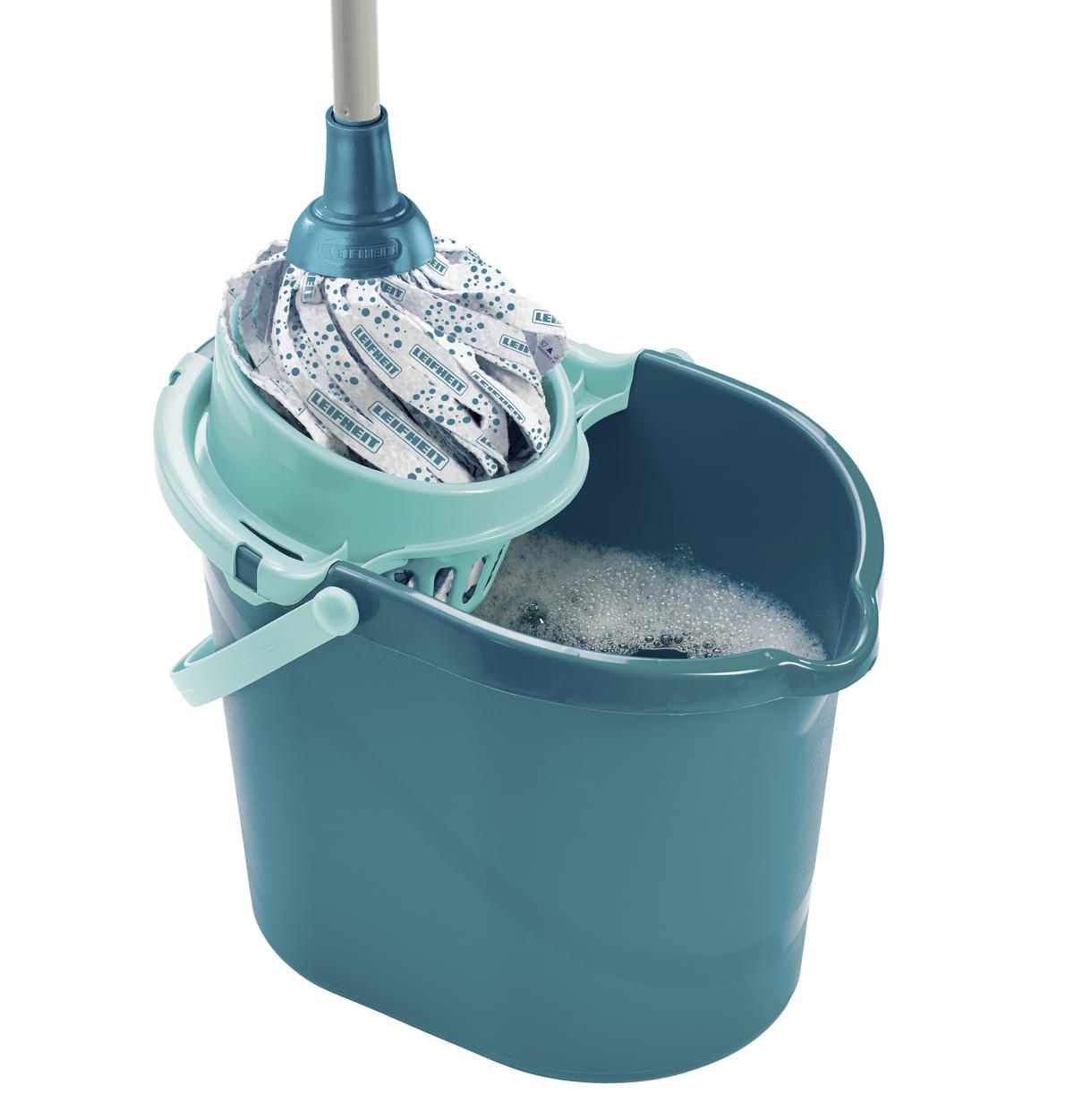 Bodenreinigungsset Classic Mop, 4--Teilig. - Türkis/Weiß, Basics, Kunststoff/Metall - Leifheit