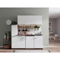 KÜCHENBLOCK OLIVER SINGLEKÜCHE 180 CM - Eichefarben/Weiß, Basics, Holzwerkstoff (180cm) - Respekta