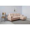 Ecksofa Noret, Creme S: 223x157 Cm - Beige/Buchefarben, Design, Textil (223/157cm) - MID.YOU