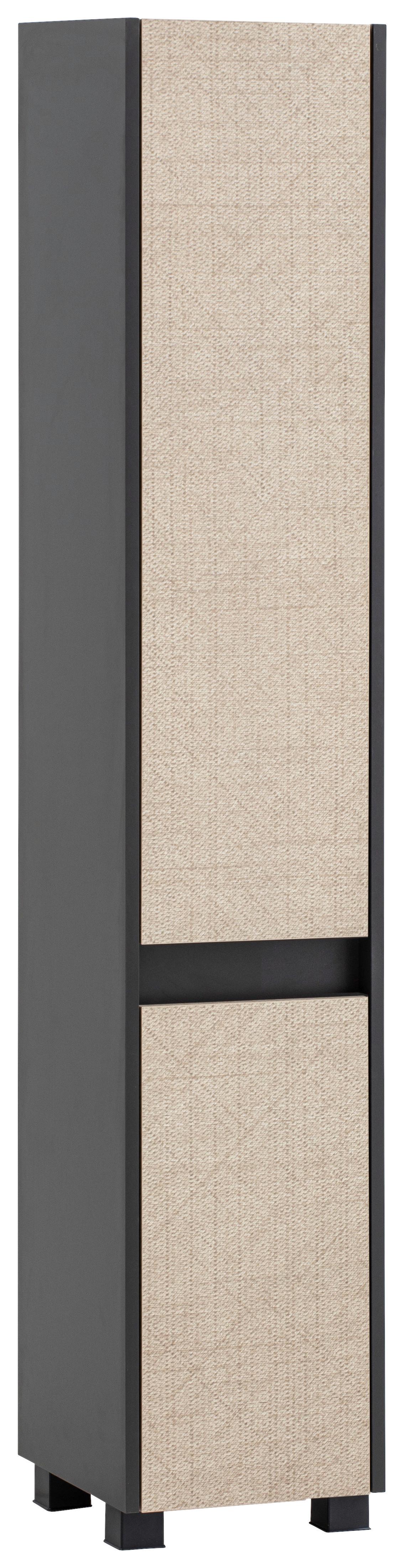 Hochschrank Sander Beige/Anthrazit B: 30,2cm - Beige/Anthrazit, MODERN, Holzwerkstoff (30,2/164,5/33cm) - MID.YOU