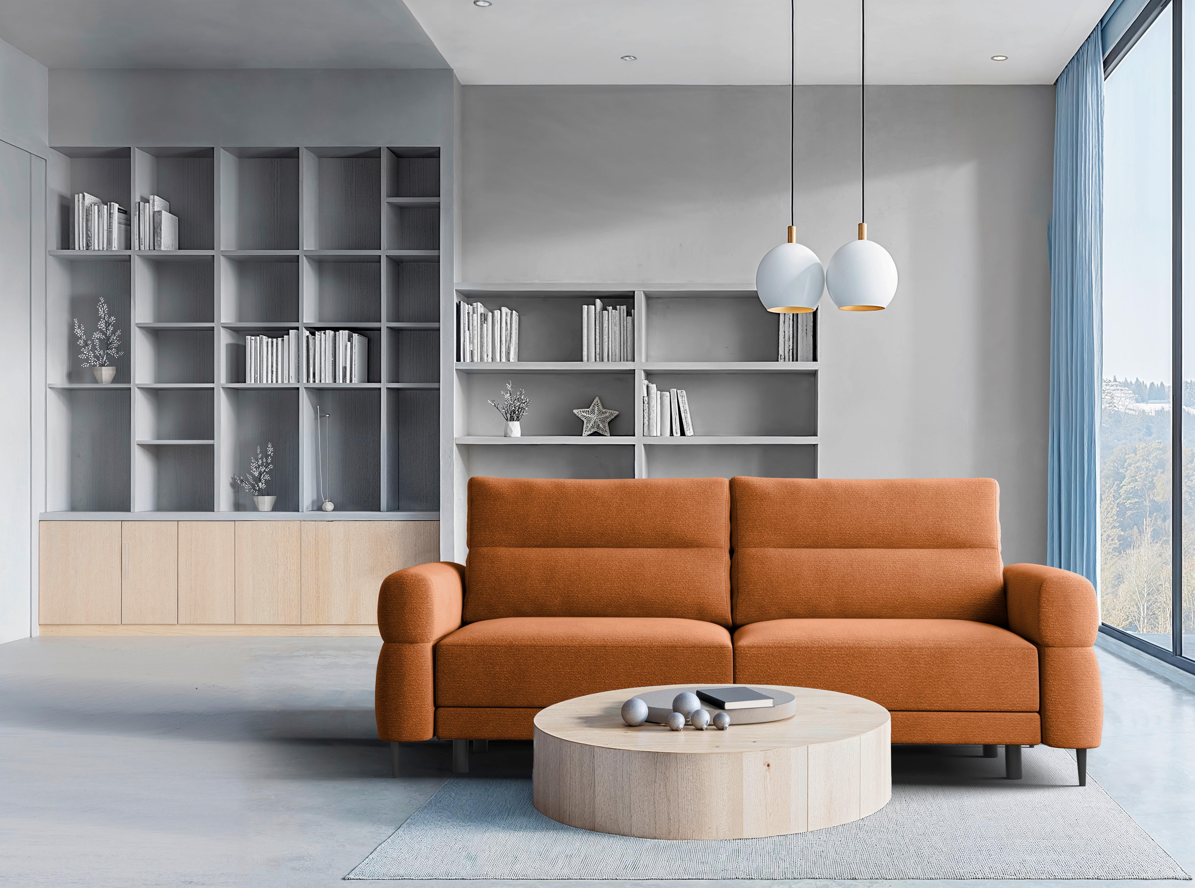 Schlafsofa Nordic Rostfarben B: 232cm